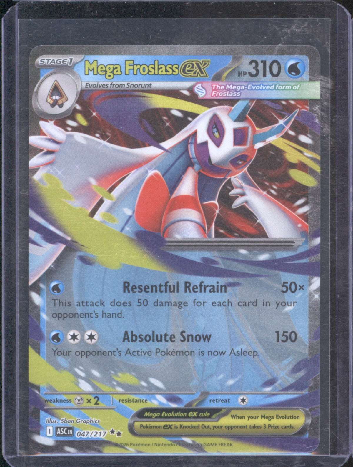 2026 Pokémon Mega Froslass ex 047/217 Ascended Heroes Holo