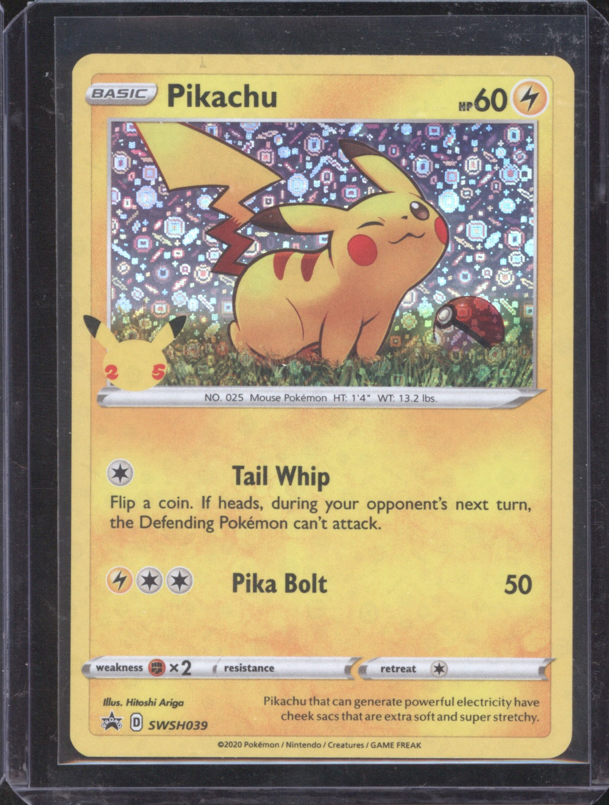 Pikachu 2020 Pokémon Sword & Shield SWSH039 Promo Cosmos Holo