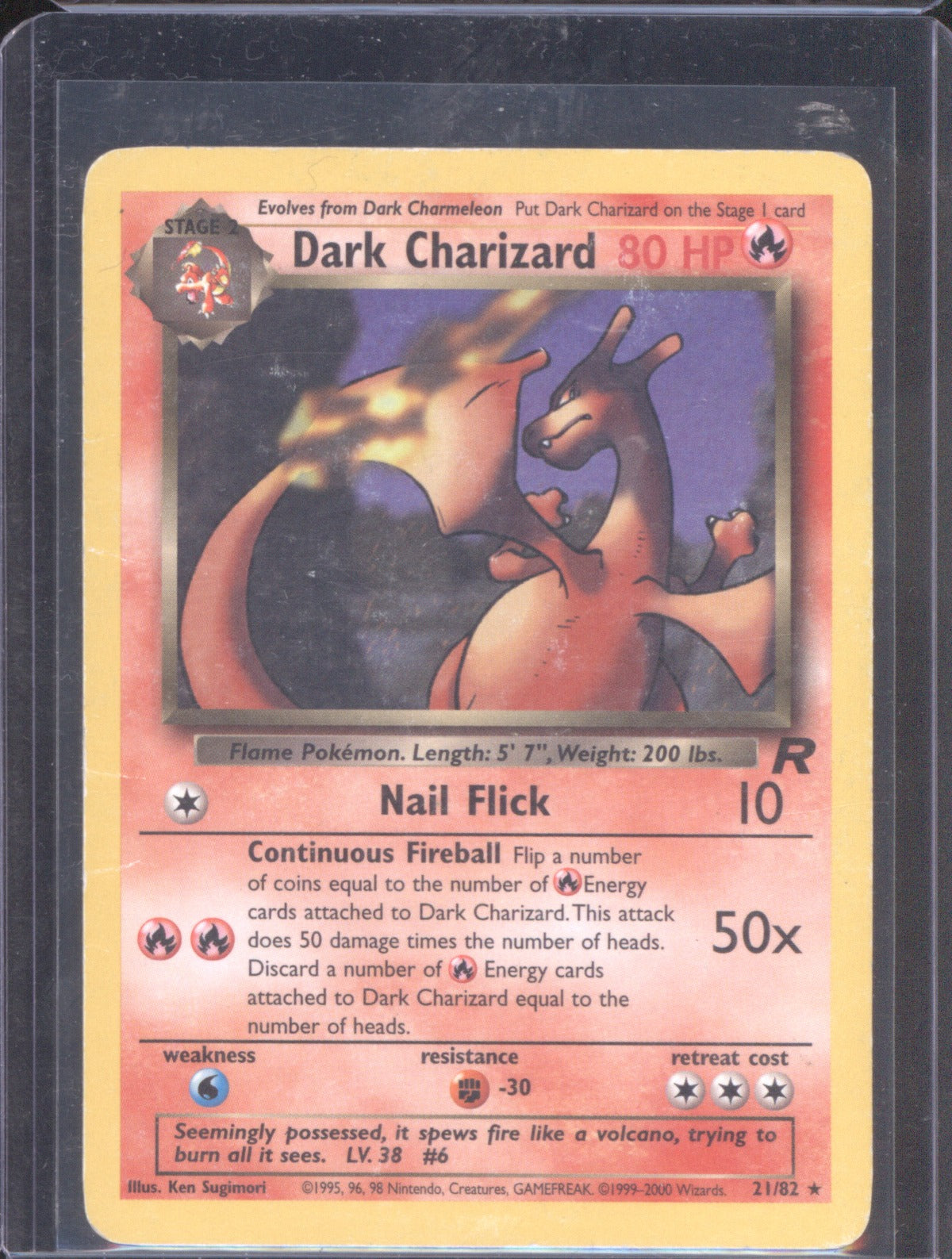 Dark Charizard 2000 Wizards of the Coast Team Rocket #21 Regular