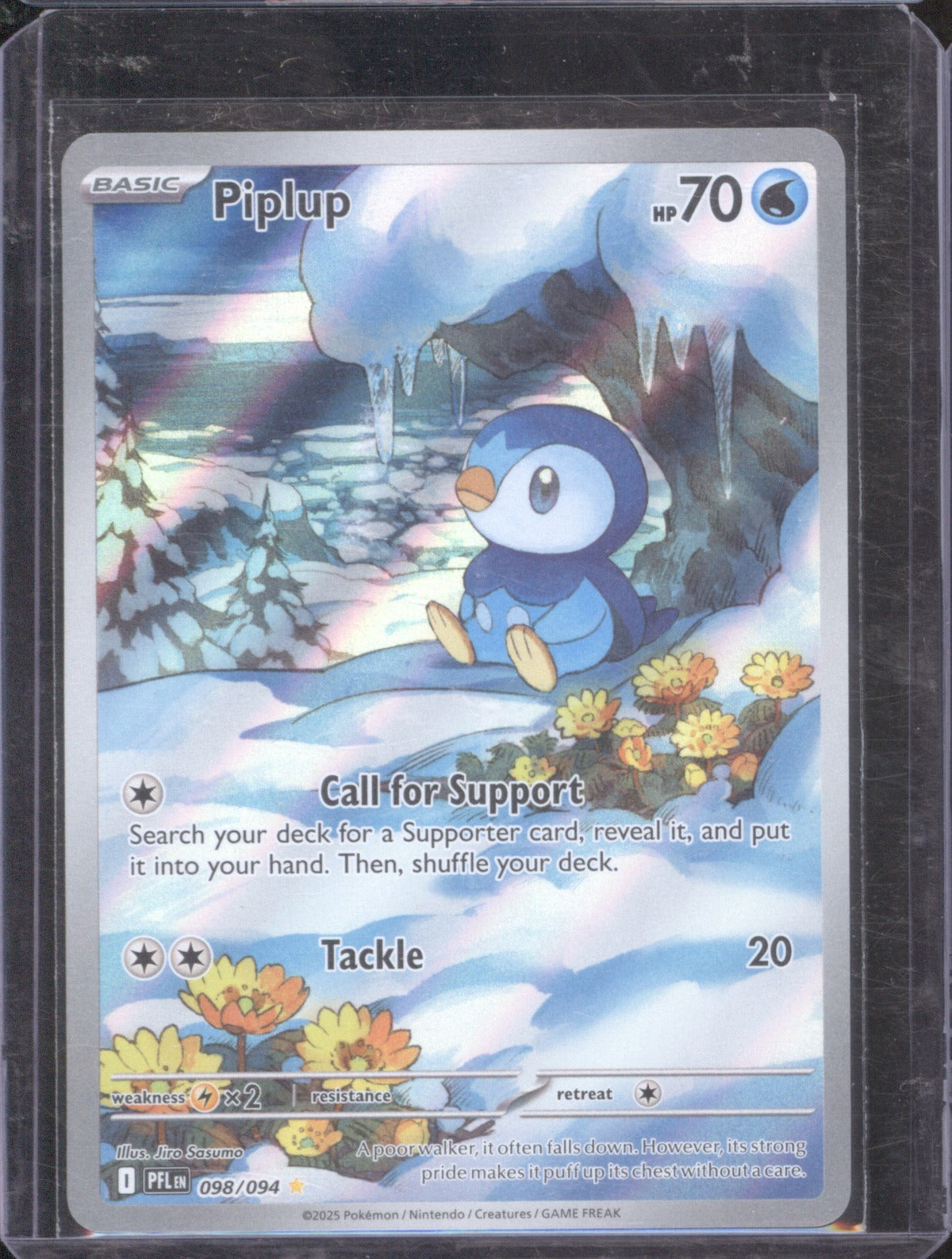 2025 Pokemon Phantasmal Flames Piplup Illustration Rare 098/094