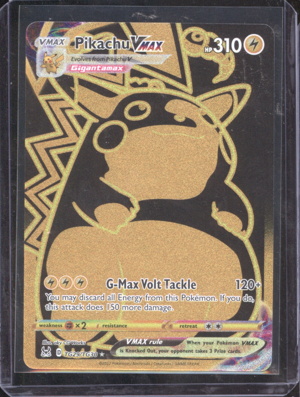 Pikachu VMAX Gigantamax 2022 Pokémon Lost Origin TG29/TG30 Trainer Gallery Gold