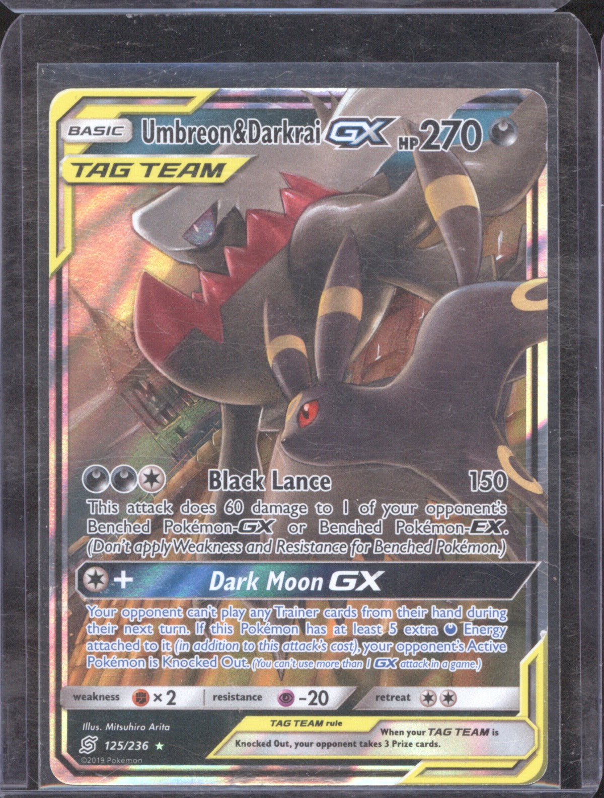 Umbreon & Darkrai 2019 Pokémon Unified Minds 125/236 Holofoil