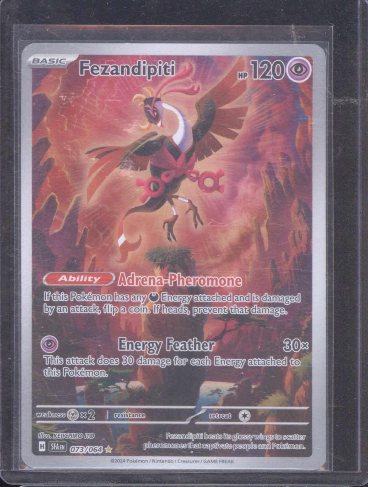 Fezandipiti 2024 Pokémon Scarlet & Violet #073 Shrouded Fable Illustration Rare