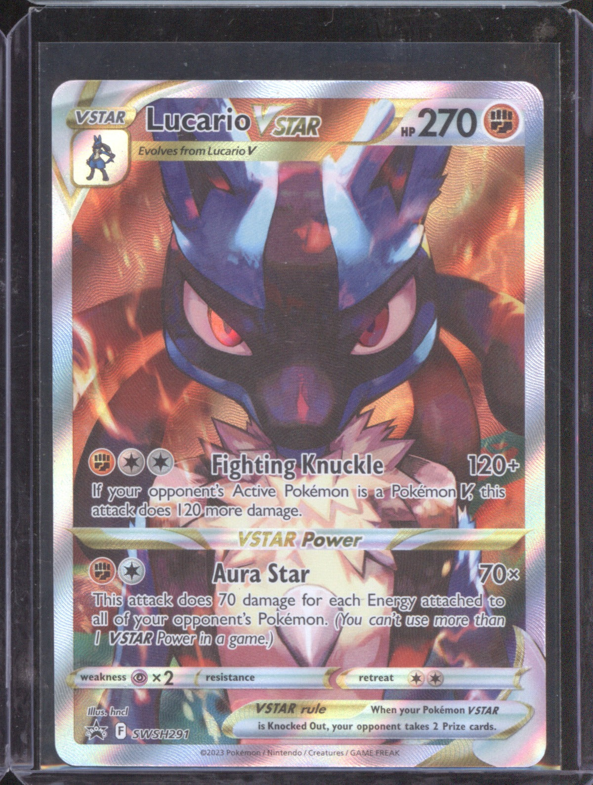 Lucario 2023 Pokémon Sword & Shield SWSH291 Sword & Shield Promo Holo