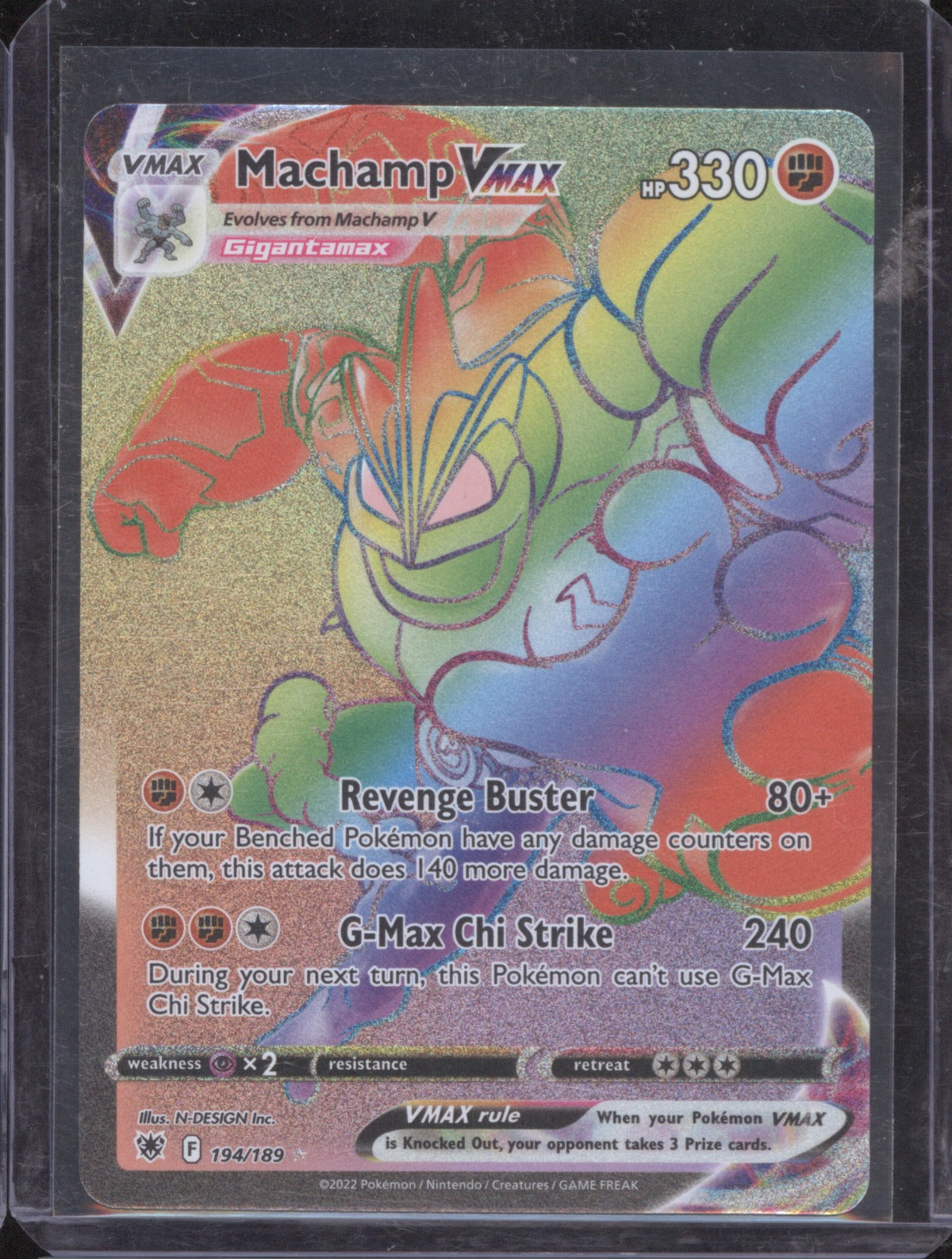Machamp VMAX 2022 Pokémon TCG Astral Radiance 194/189 Rainbow Secret Rare