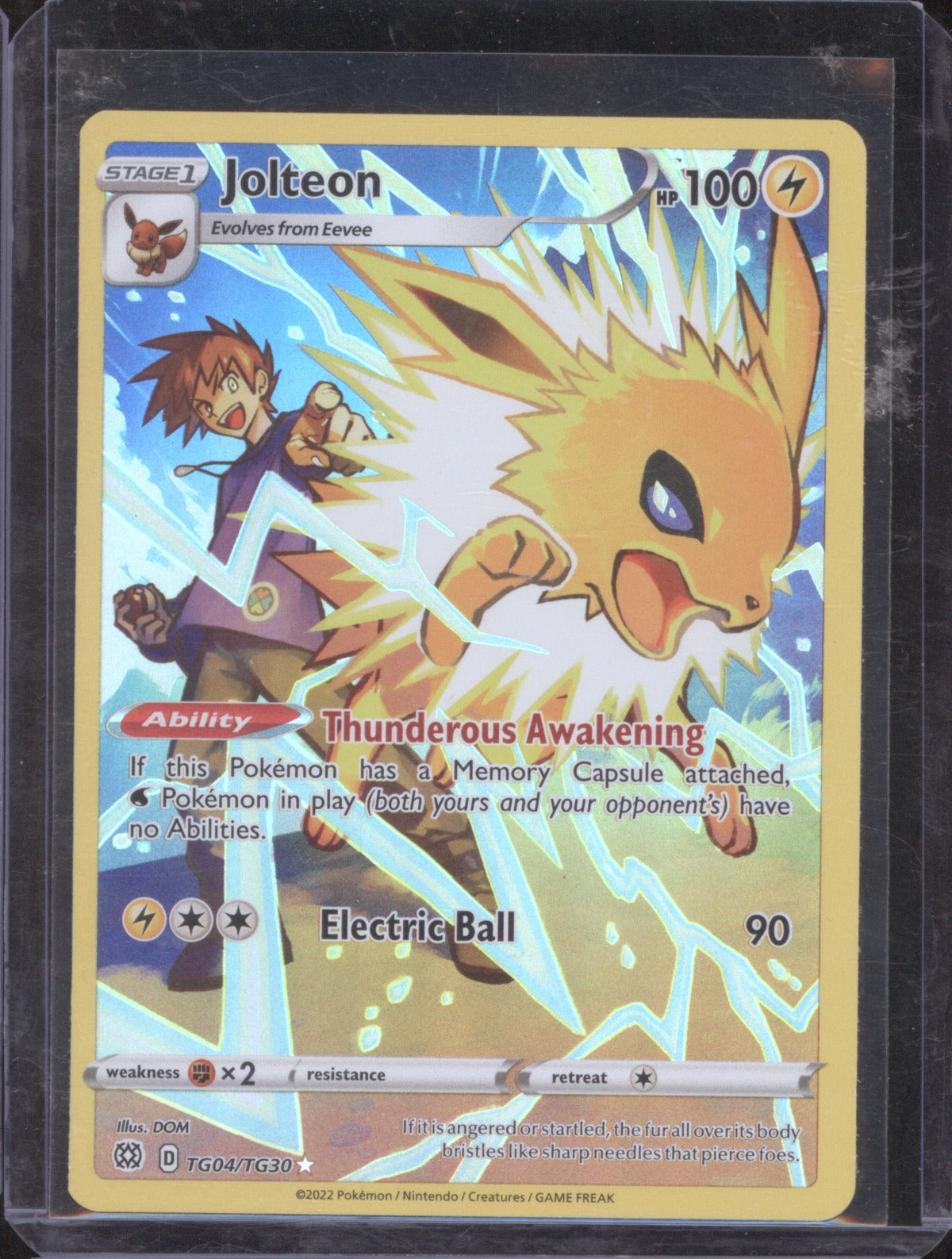 Jolteon 2022 Pokemon TCG Brilliant Stars TG04/TG30 Trainer Gallery Holo