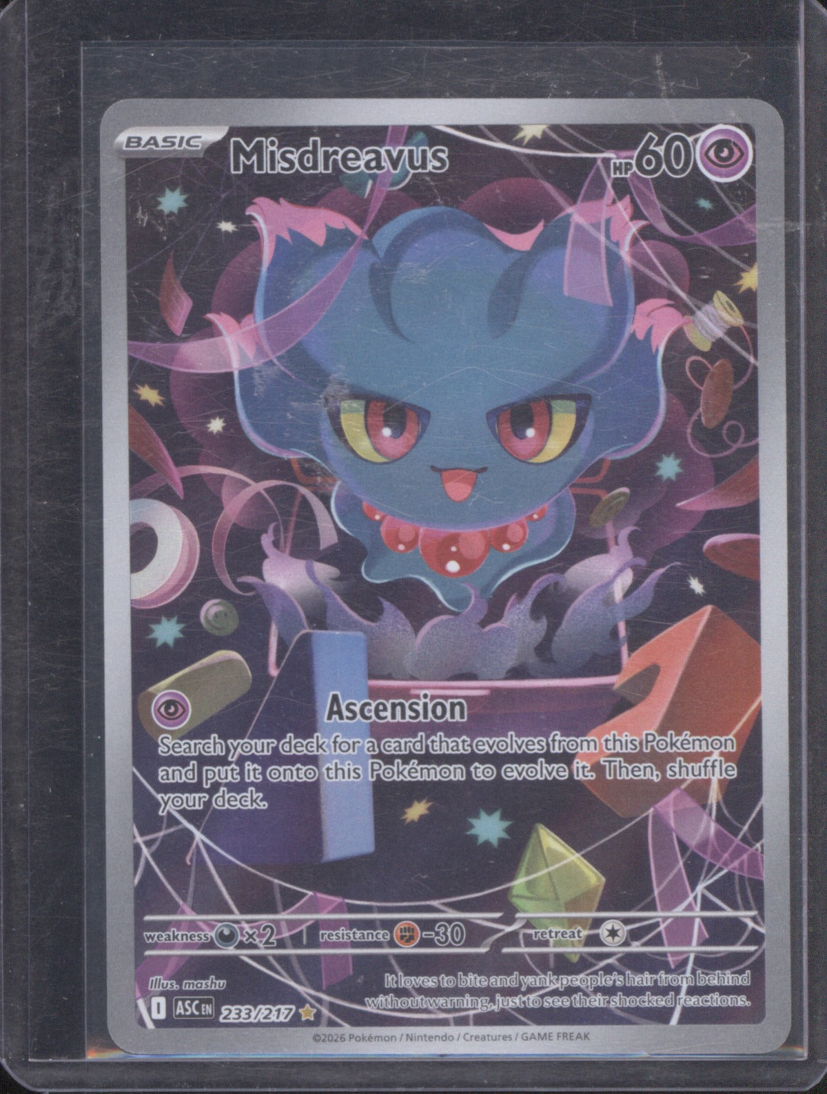 2026 MISDREAVUS POKEMON ILLUSTRATION RARE ASCENDED HEROES 233/217