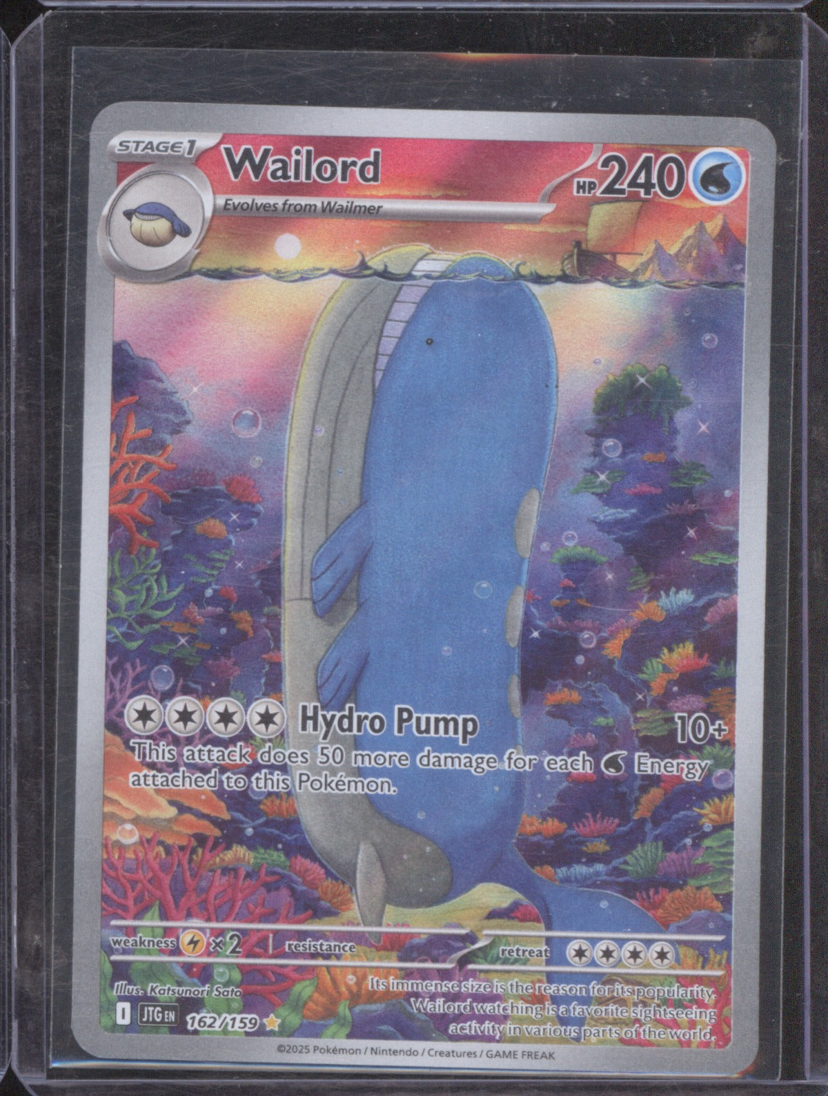 2025 Wailord Illustration Rare 162/159 Pokemon Journey Together