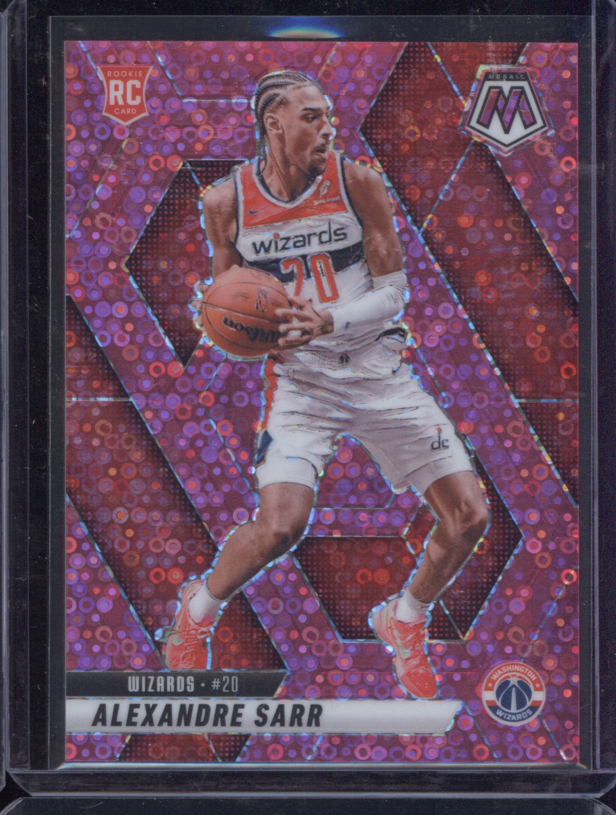 2024-25 Panini Mosaic 216 Alexandre Sarr Fast Break Pink 11/20 RC