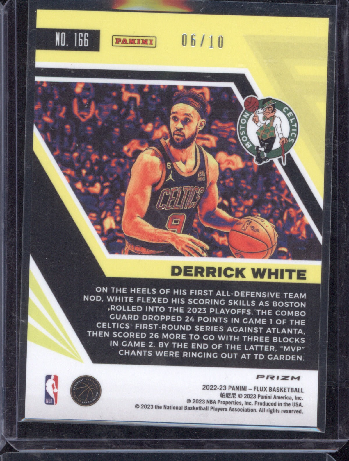 2022-23 Panini Flux 166 Derrick White Gold 6/10