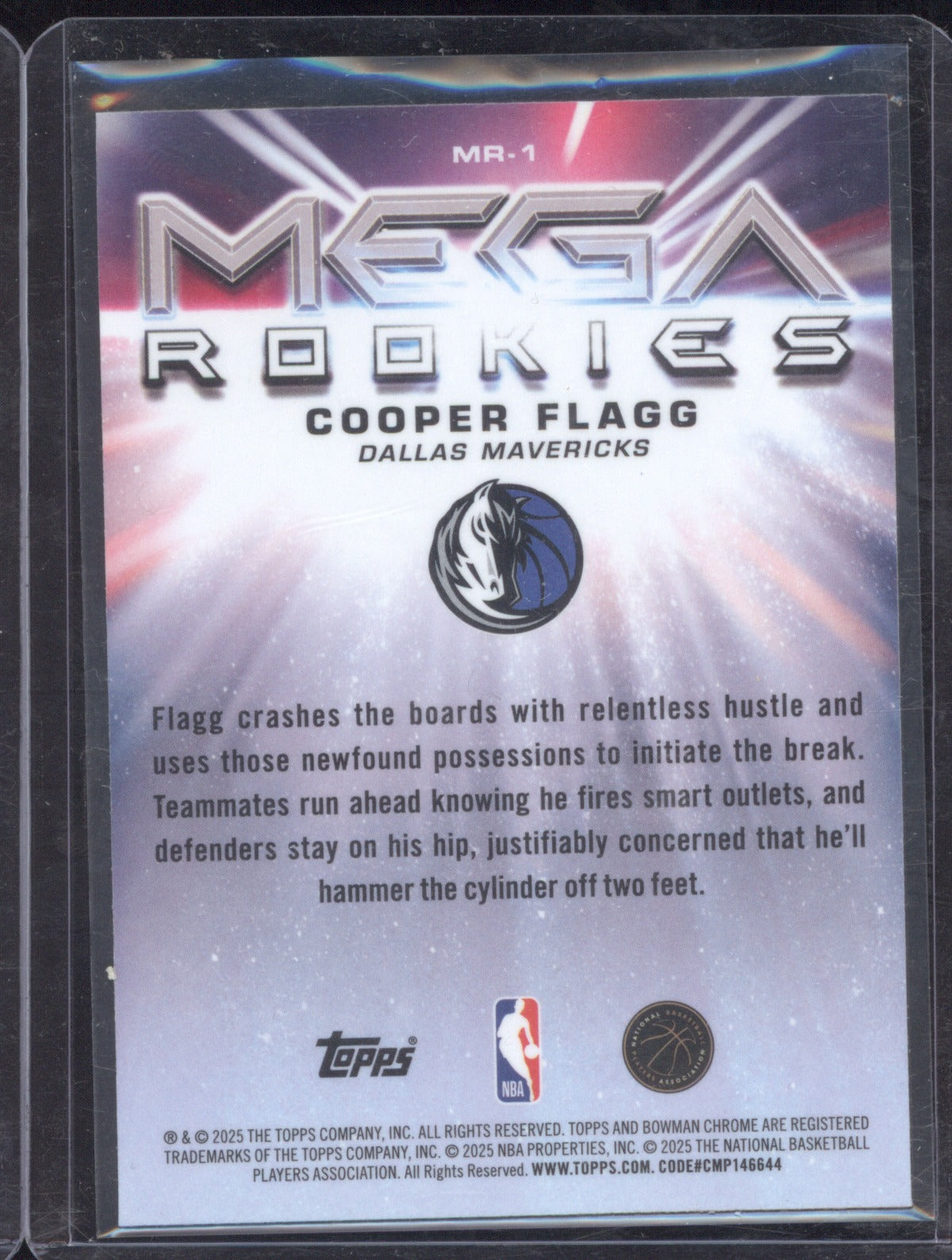 2025-26 Bowman Chrome MR-1 Cooper Flagg Mega Rookies RC