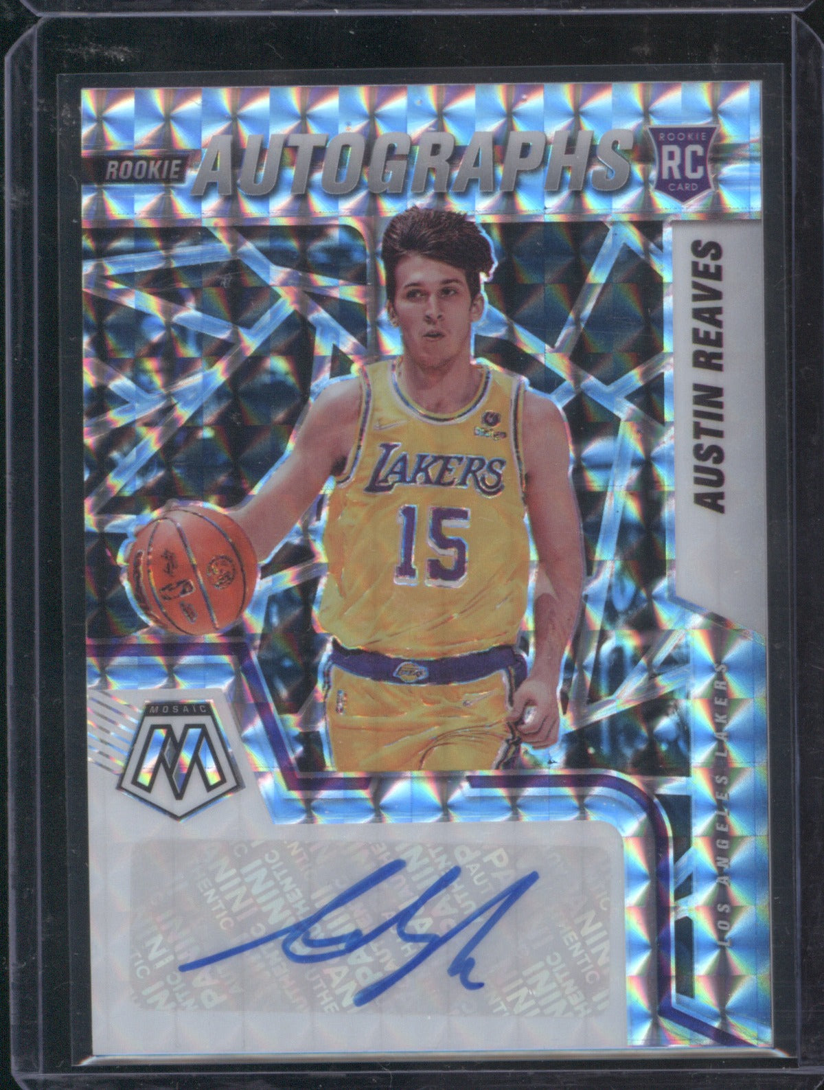 2021-22 Panini Mosaic RAM-ARV Austin Reaves Rookie Autographs RC