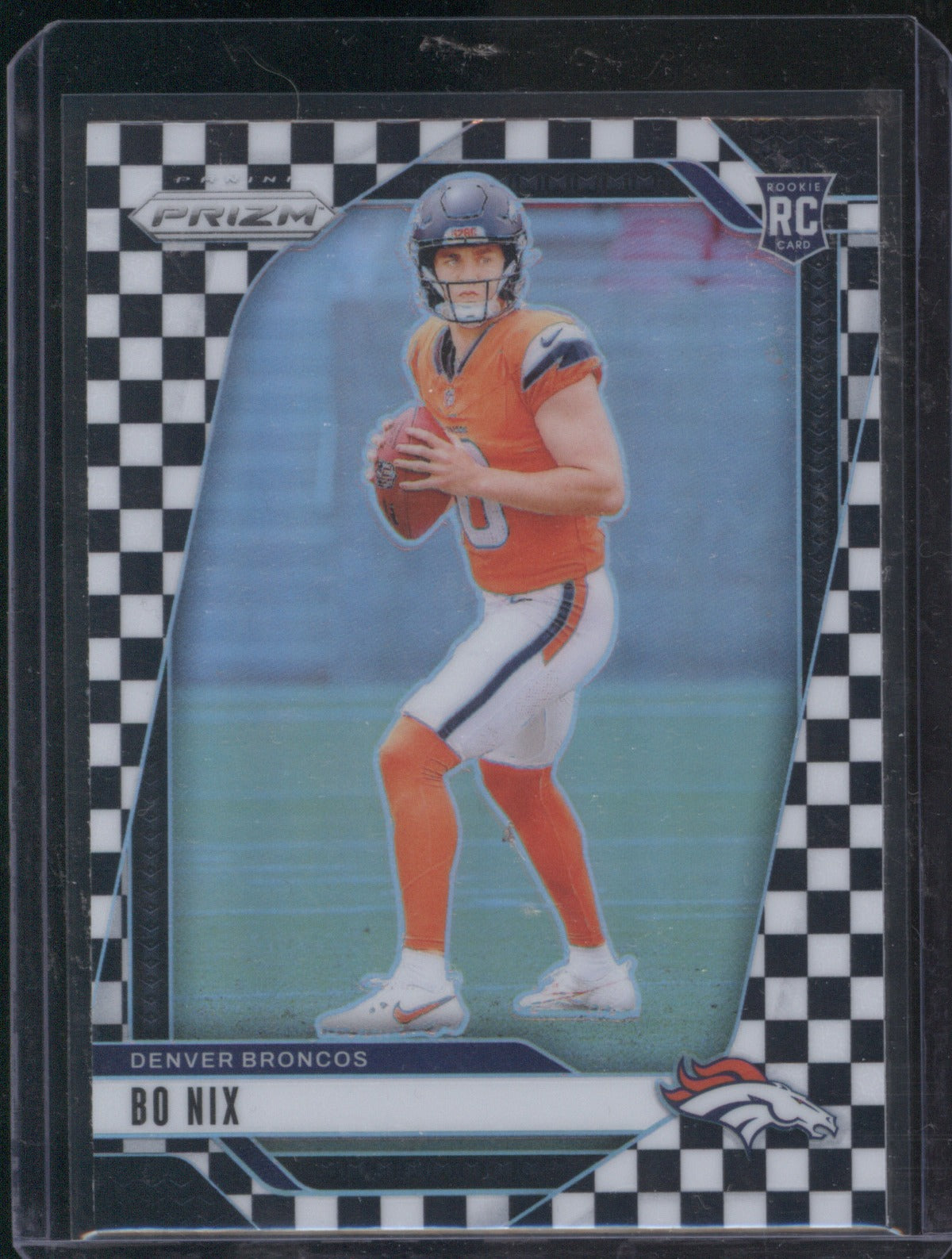 2024 Panini Prizm 309 Bo Nix Black & White Checkerboard RC