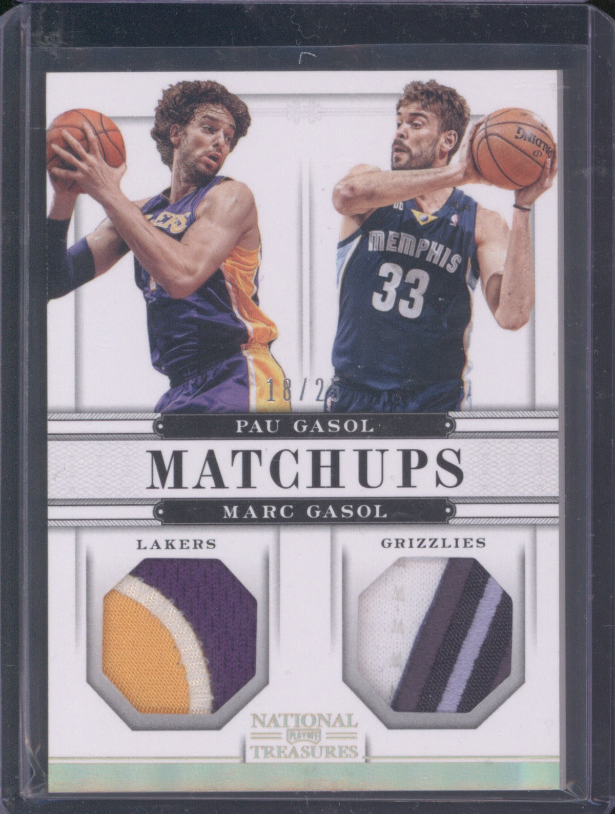 2012 Panini National Treasures Pau Gasol & Marc Gasol Matchups Dual 18/25