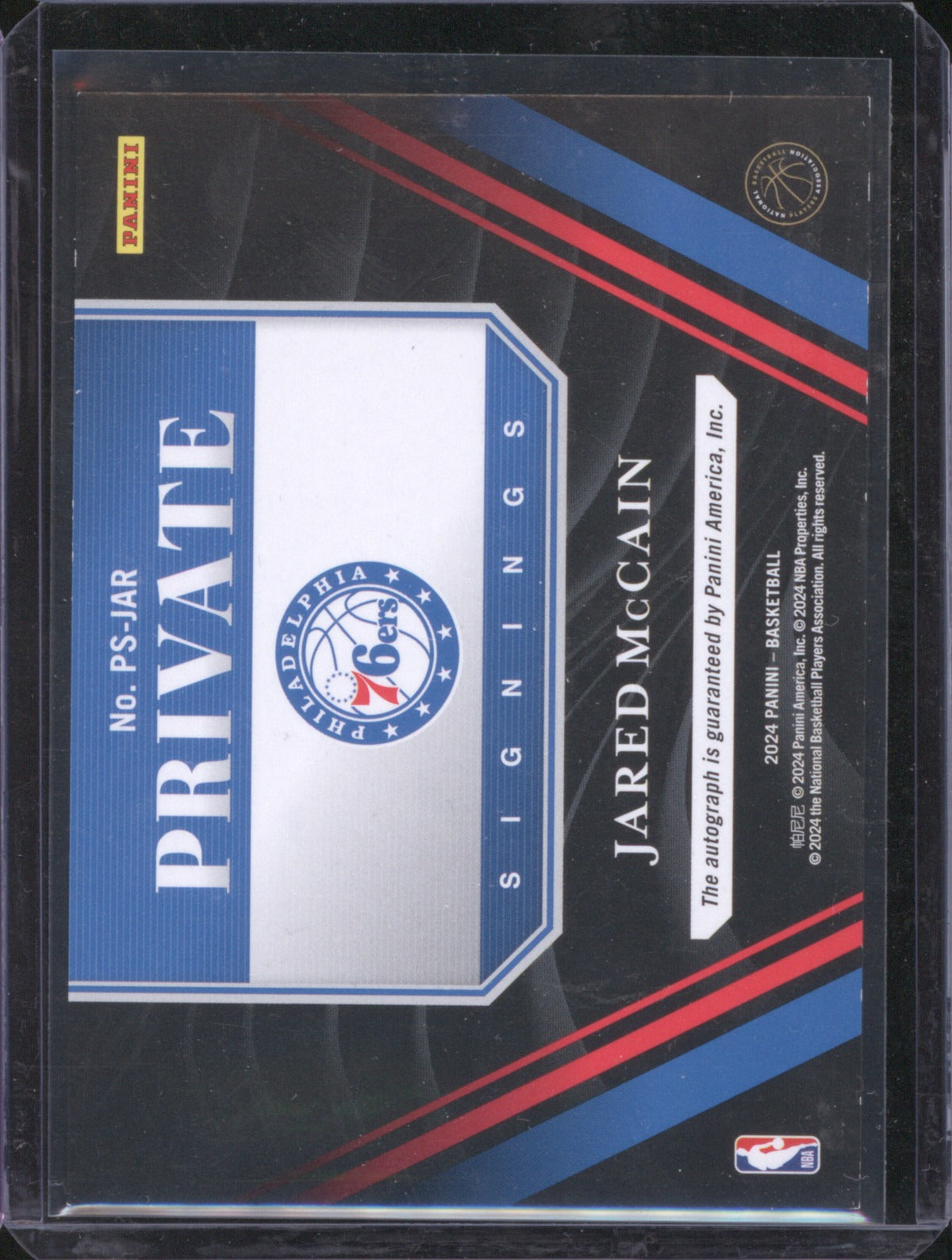 Jared McCain 2024 Panini Private Signings Auto RC