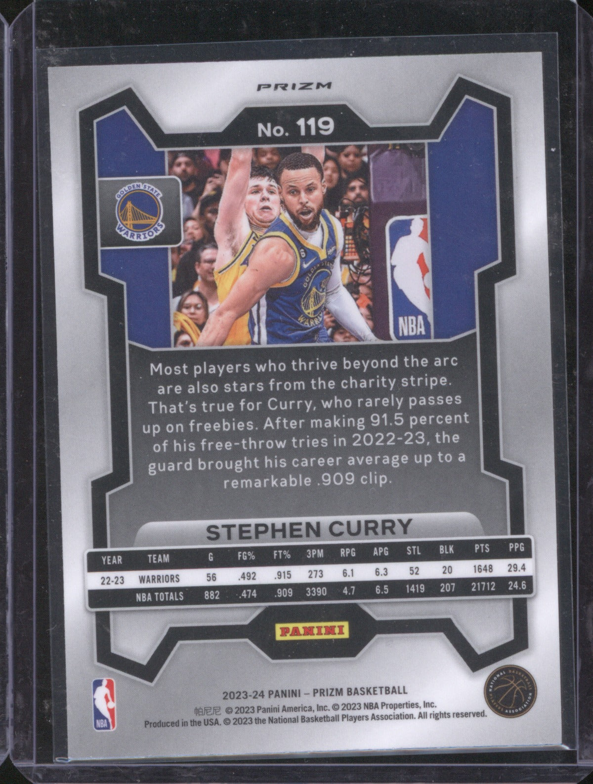 Stephen Curry 2023 Panini Prizm 119 Red Wave Prizm
