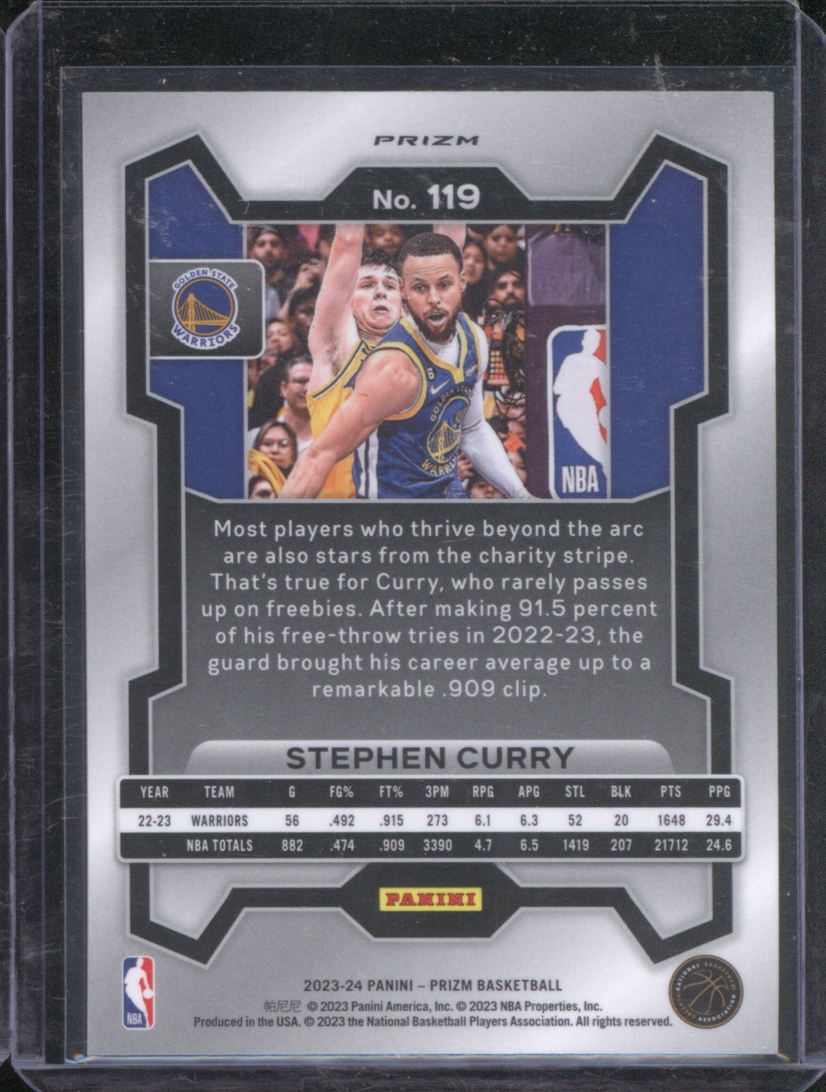 2023 Panini Prizm Stephen Curry 119 Red Cracked Ice