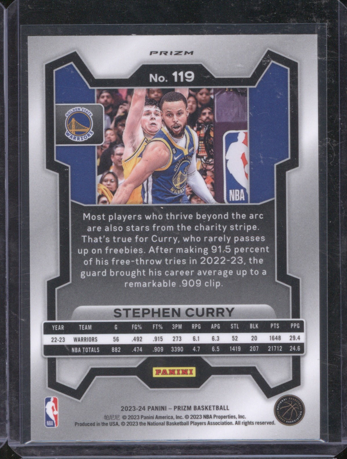 2023 Panini Prizm Stephen Curry 119 Orange Ice Prizm