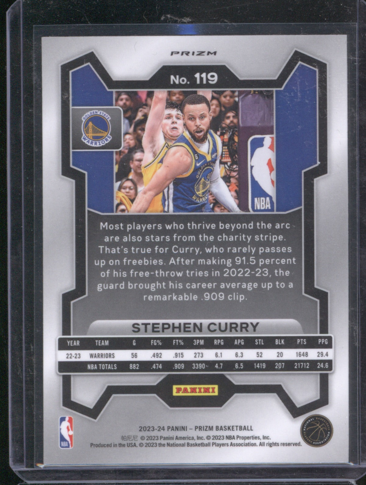 2023 Panini Prizm Stephen Curry 119 Green Ice Prizm
