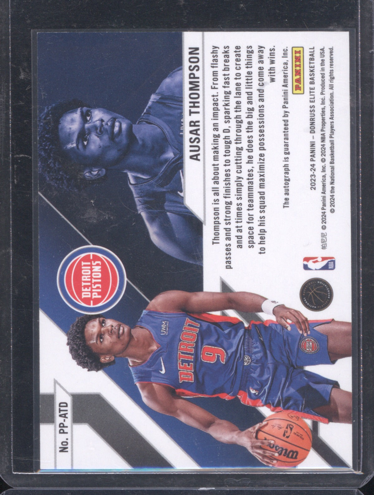 2023 Panini Donruss Elite Ausar Thompson Pen Pals Gold 8/10
