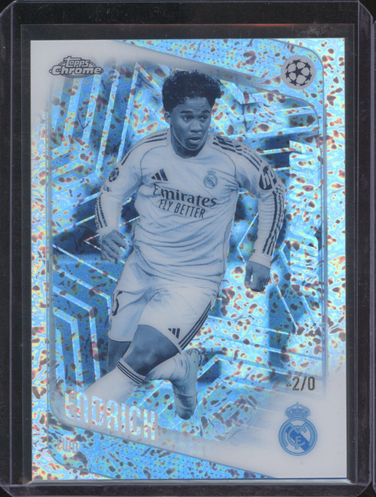 2025 Topps Chrome UCC Endrick 86 Frozenfractor -2/0 Real Madrid