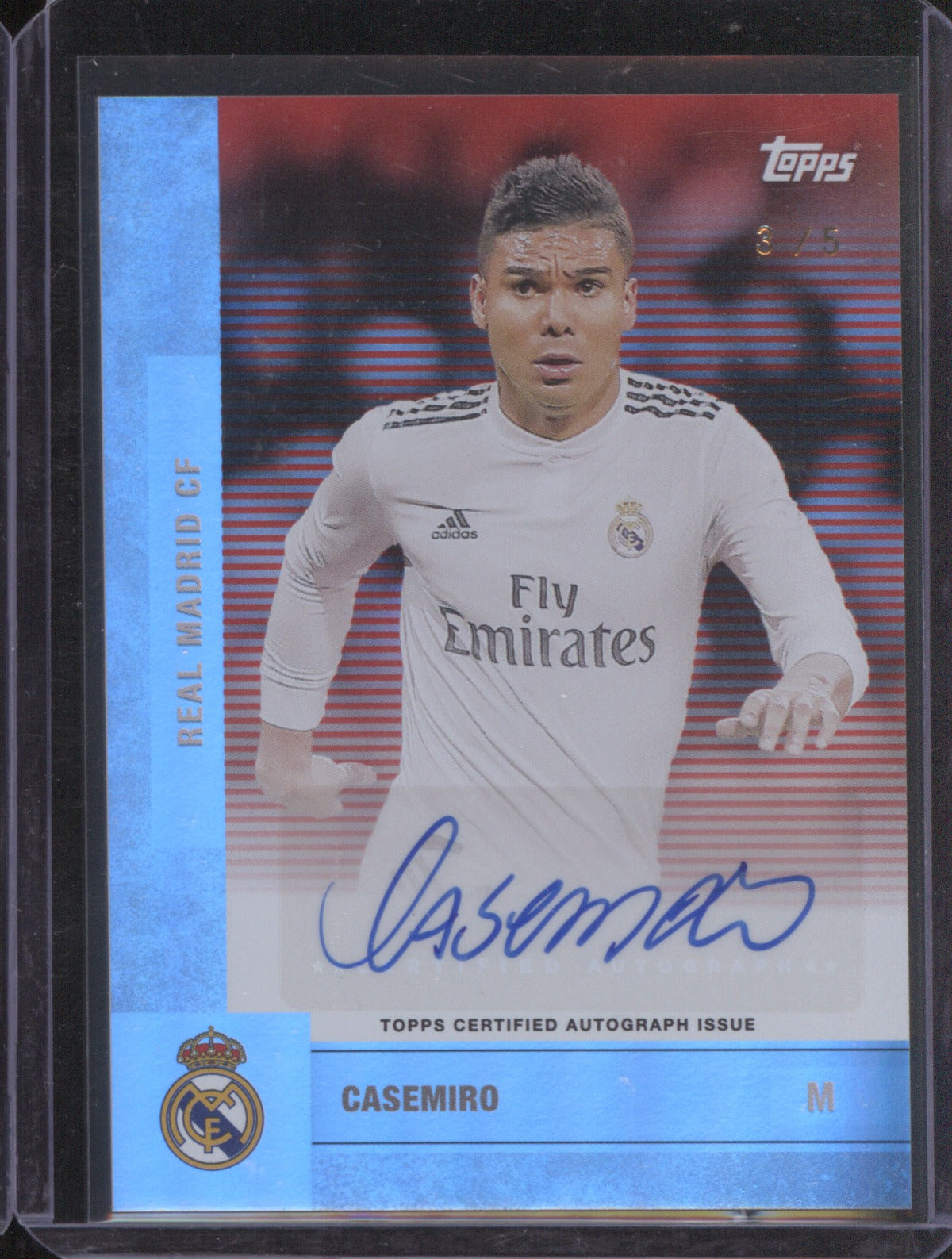 2025-26 Topps Real Madrid Team Set Casemiro Auto Red /5