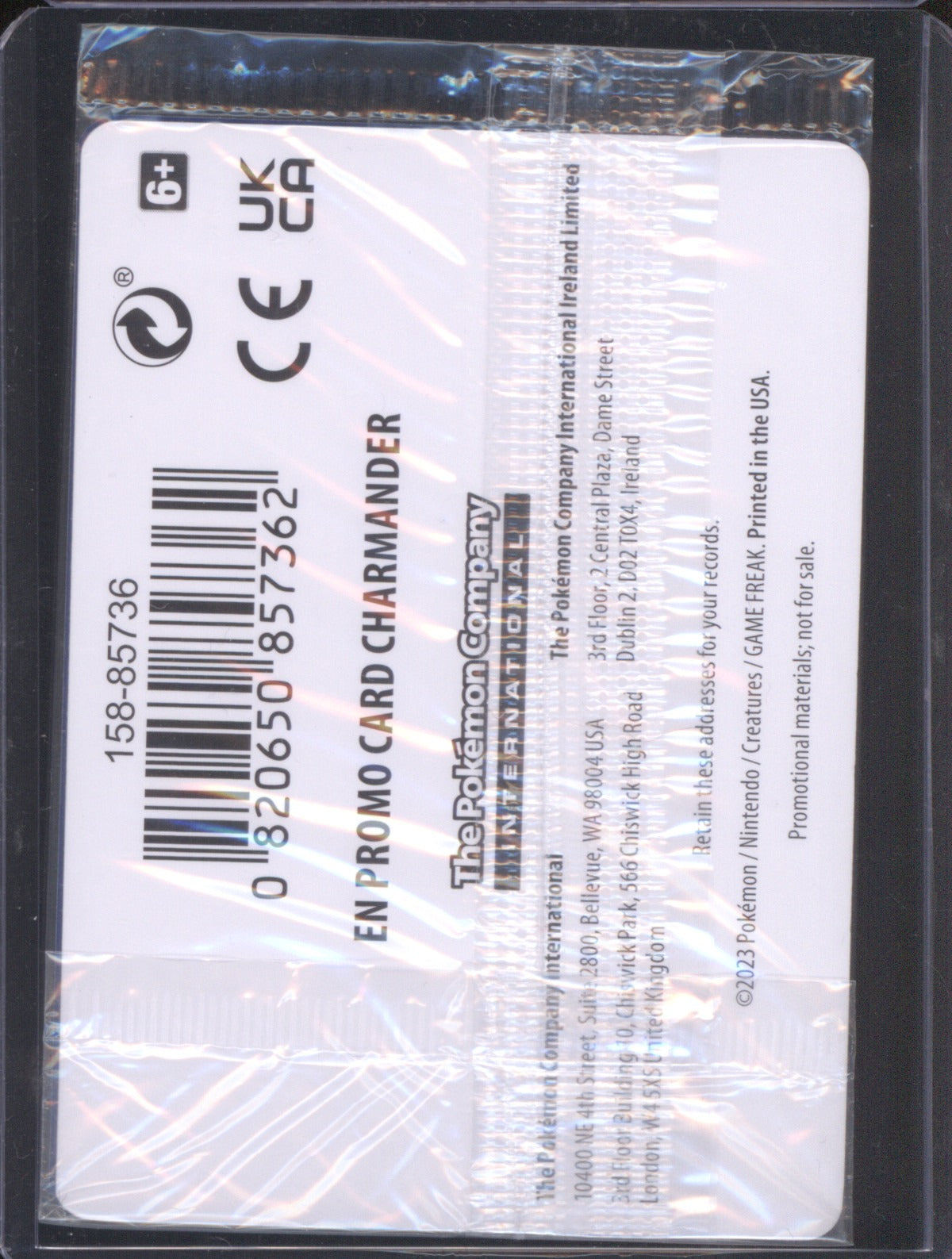 Charmander 004/165 2023 Pokemon 151 EB Games Sealed Promo
