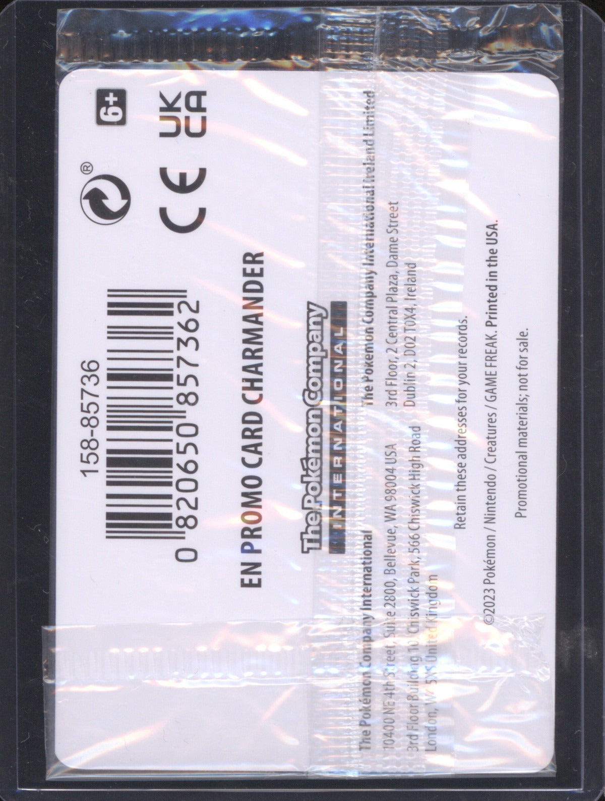 Charmander 004/165 2023 Pokemon 151 EB Games Sealed Promo