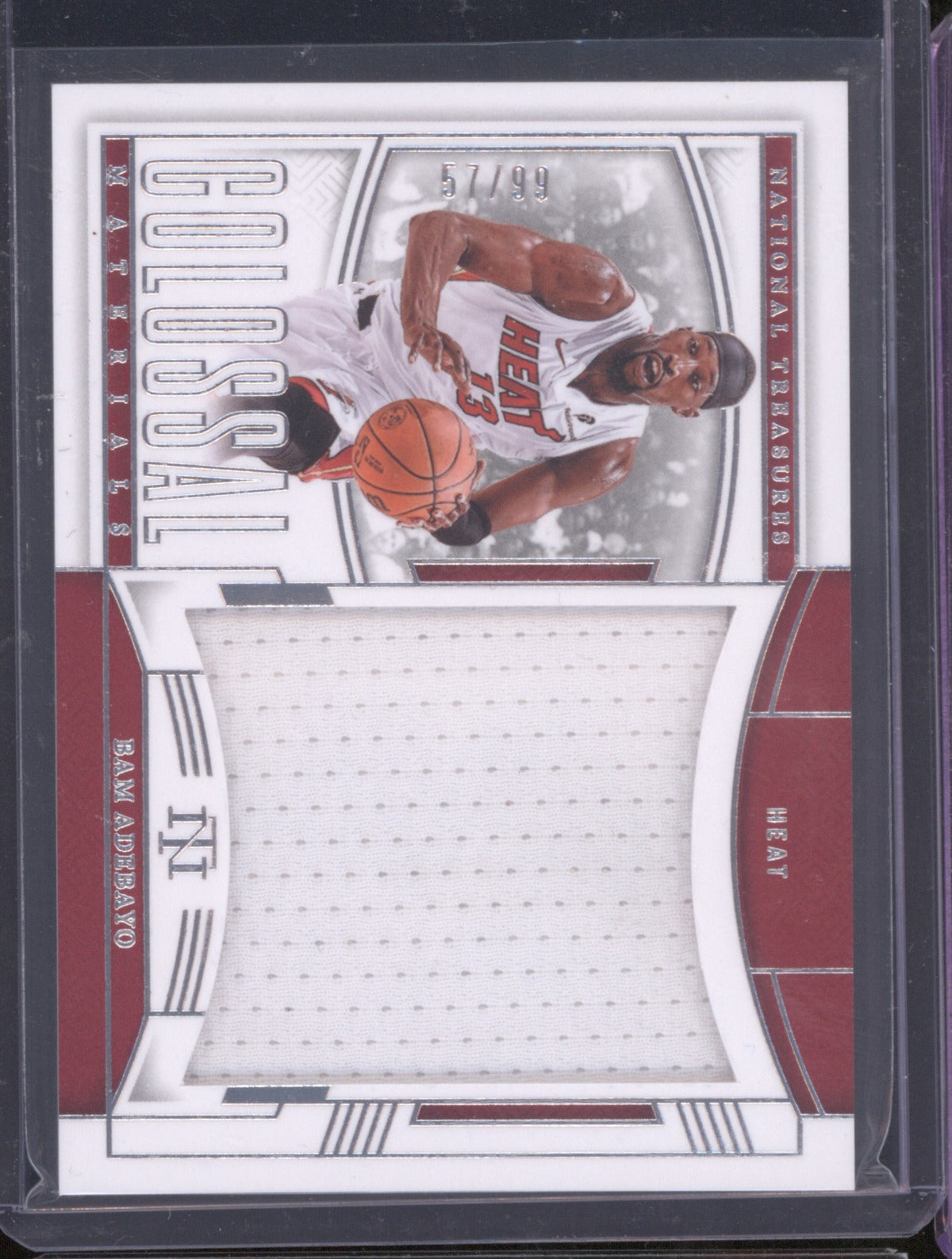 2024-25 Panini National Treasures Bam Adebayo 57 Colossal Materials /99