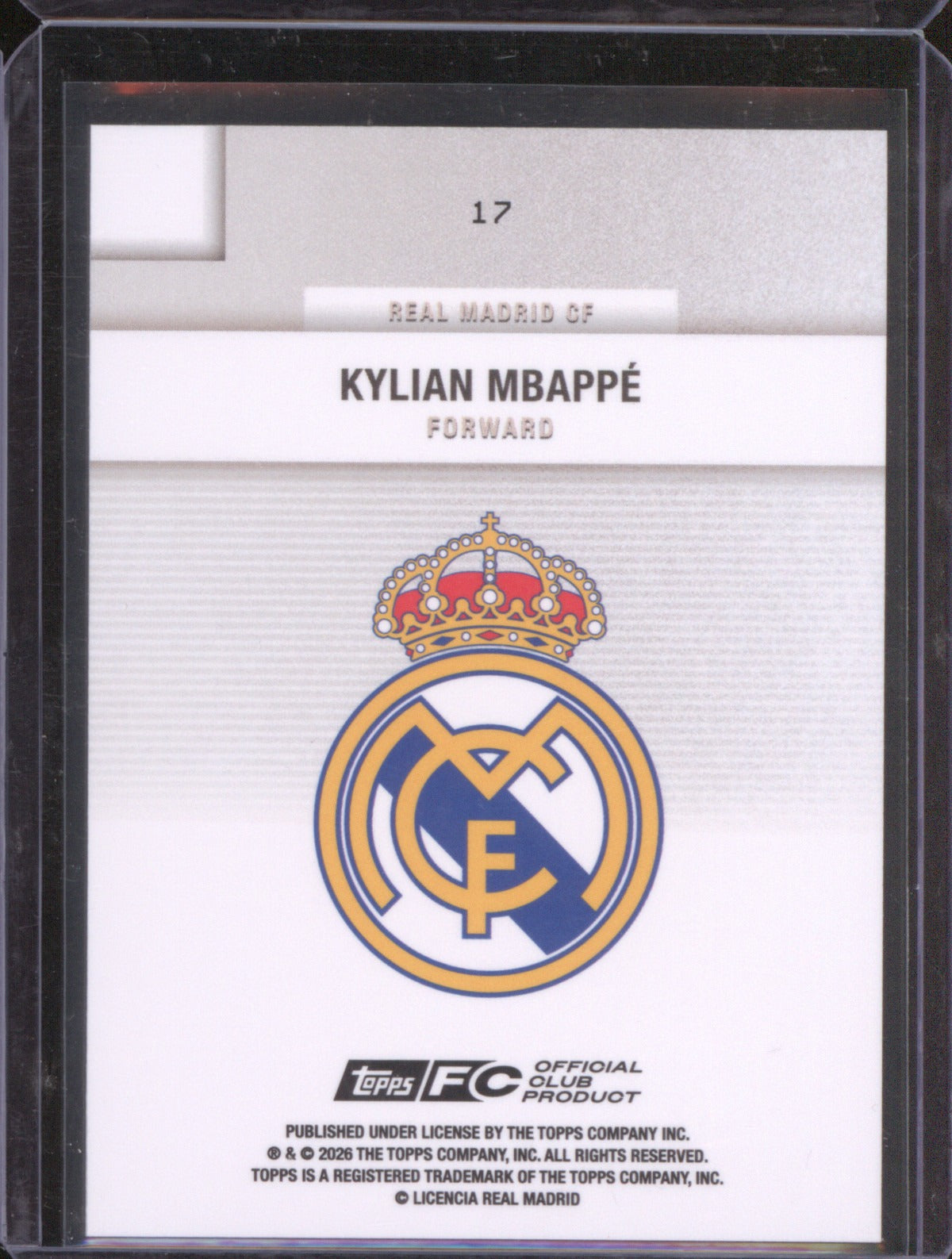 2025-26 Topps Real Madrid Team Set Kylian Mbappé Orange Foil /25