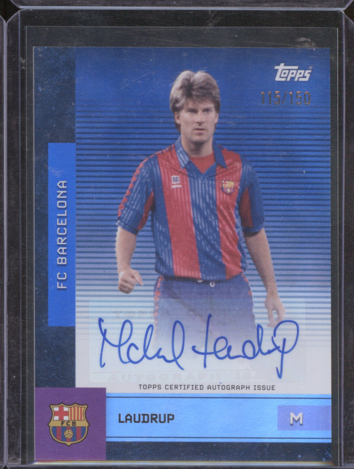 2025 Topps Team Set FC Barcelona Michael Laudrup BA-ML Blue Autograph /150