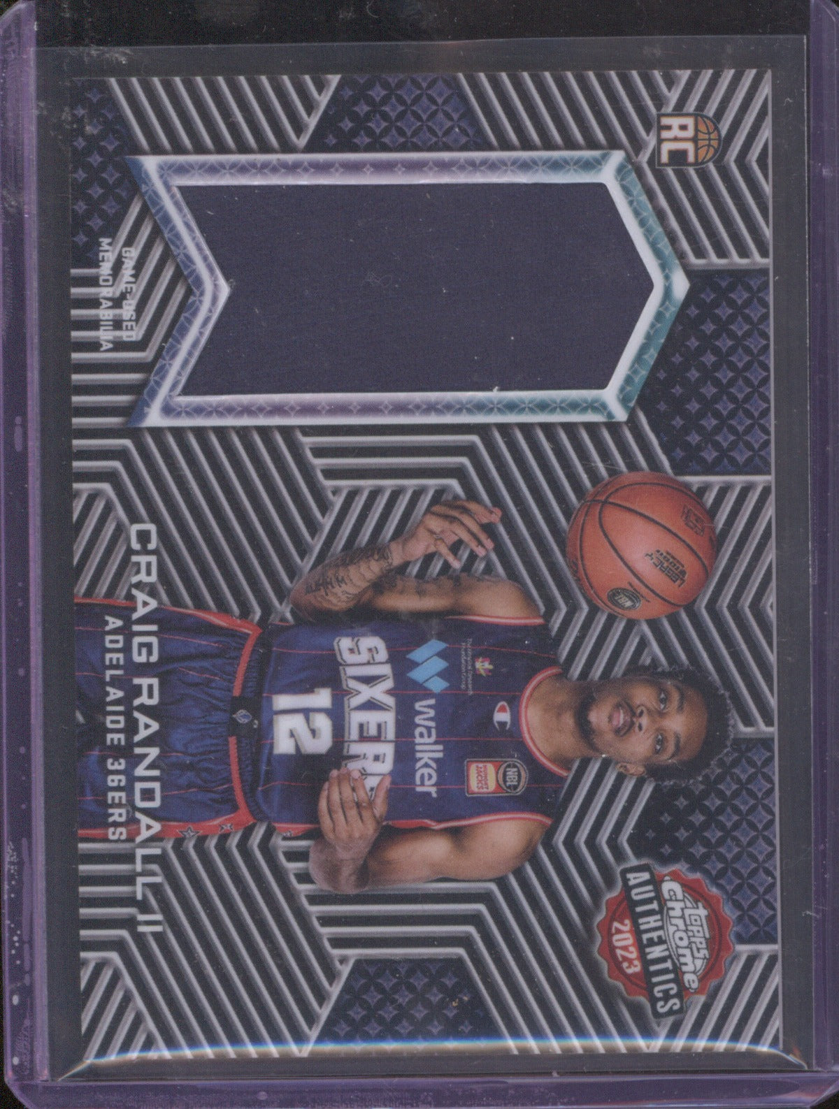2023 Topps Chrome NBL Craig Randall II TCA-CR Chrome Authentics Relic RC
