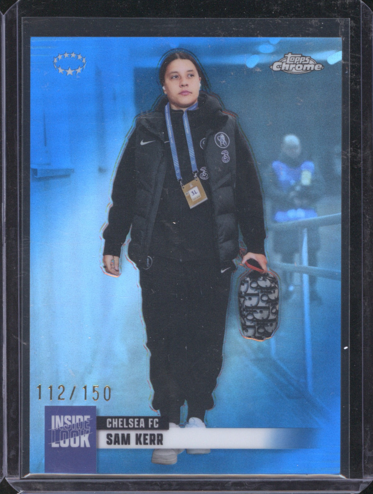 Sam Kerr 2025 Topps Chrome UEFA Women’s CL Inside Look Blue 112/150