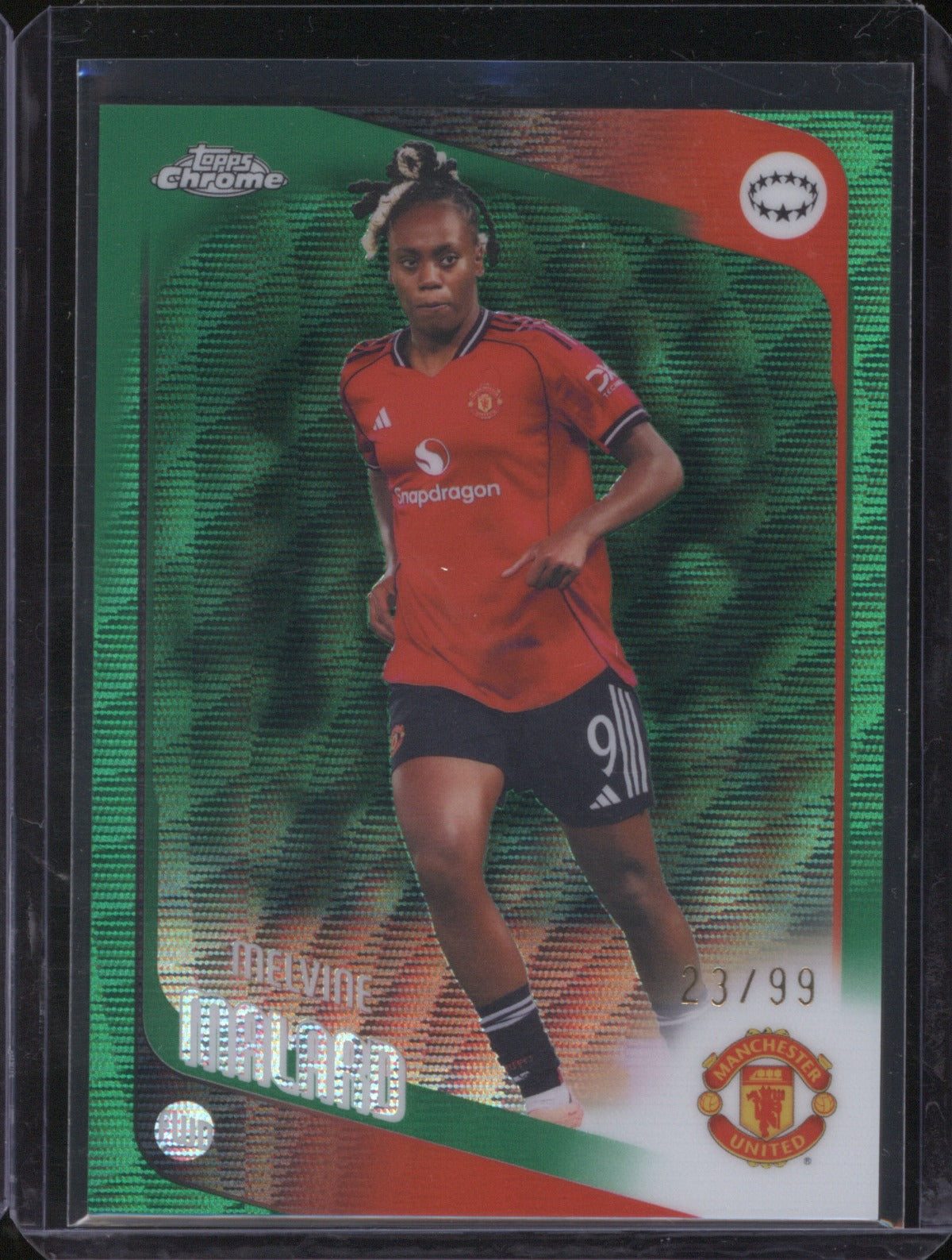 Melvine Malard 2025 Topps Chrome UEFA Women’s CL Green Wave 23/99