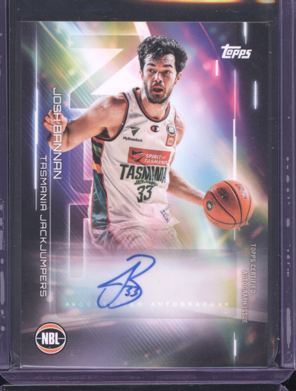 Josh Bannan 2025-26 Topps NBL Basketball Auto NA-JBA Tasmania JackJumpers