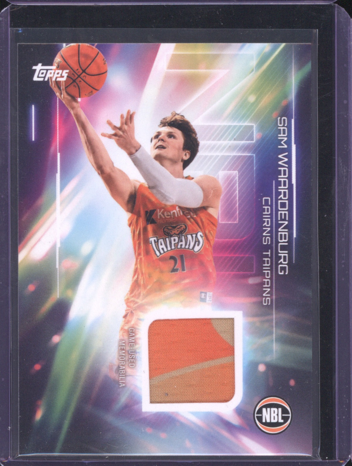 Sam Waardenburg 2025-26 Topps Basketball Relics NR-SW Cairns Taipans