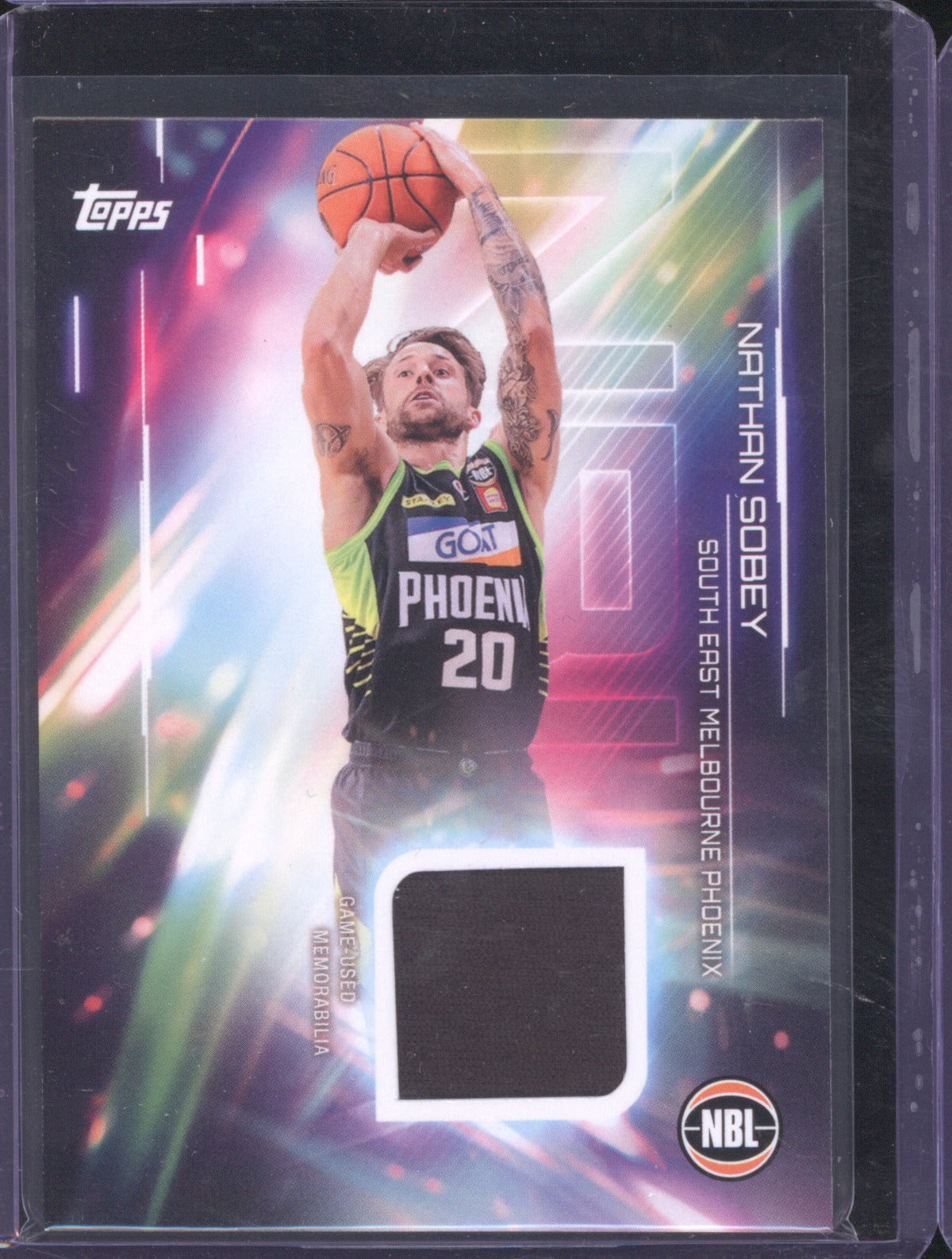 Nathan Sobey 2025-26 Topps Basketball Relics NR-NS S.E Melbourne Phoenix