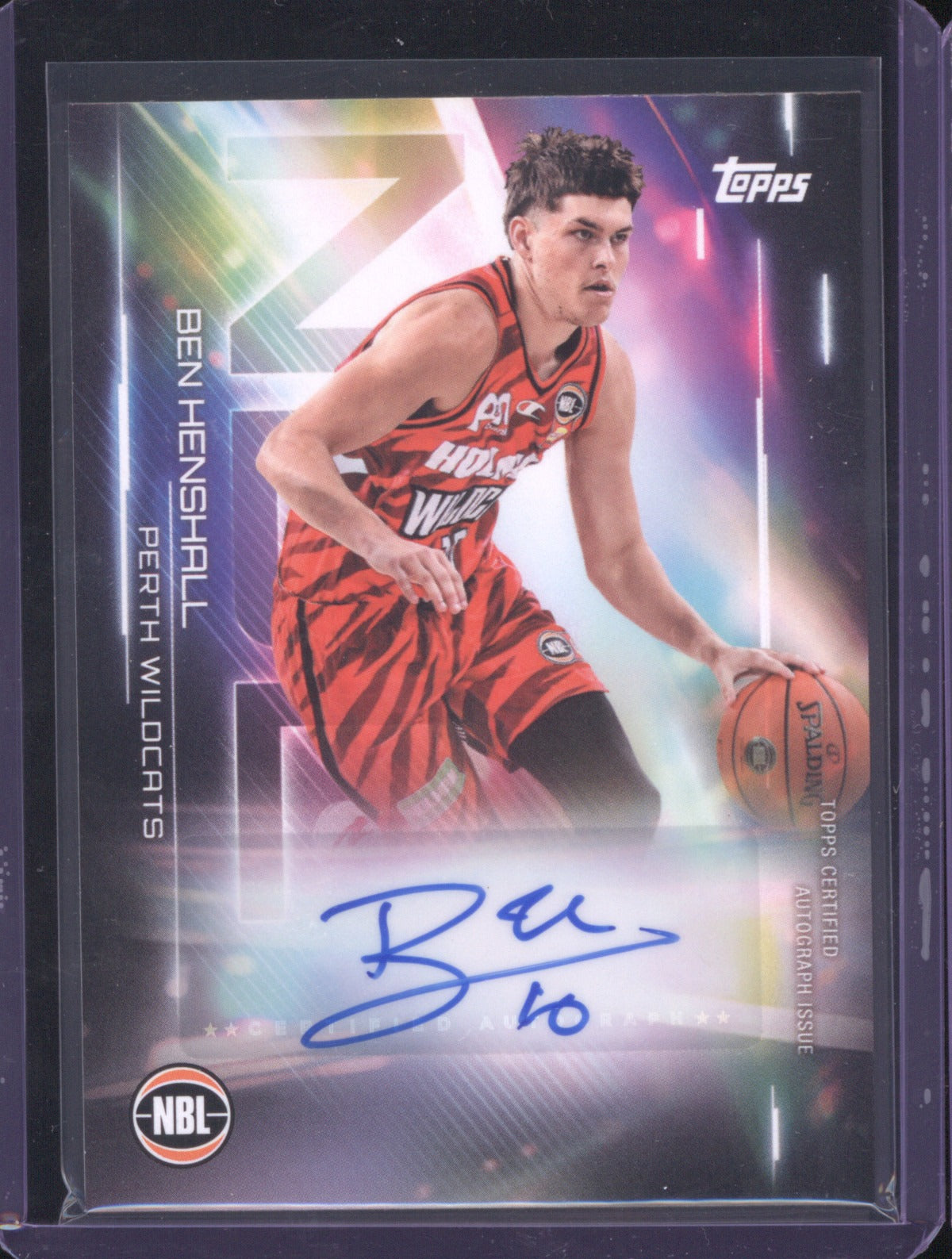 Ben Henshall 2025-26 Topps NBL Basketball Auto NA-BH Perth Wildcats