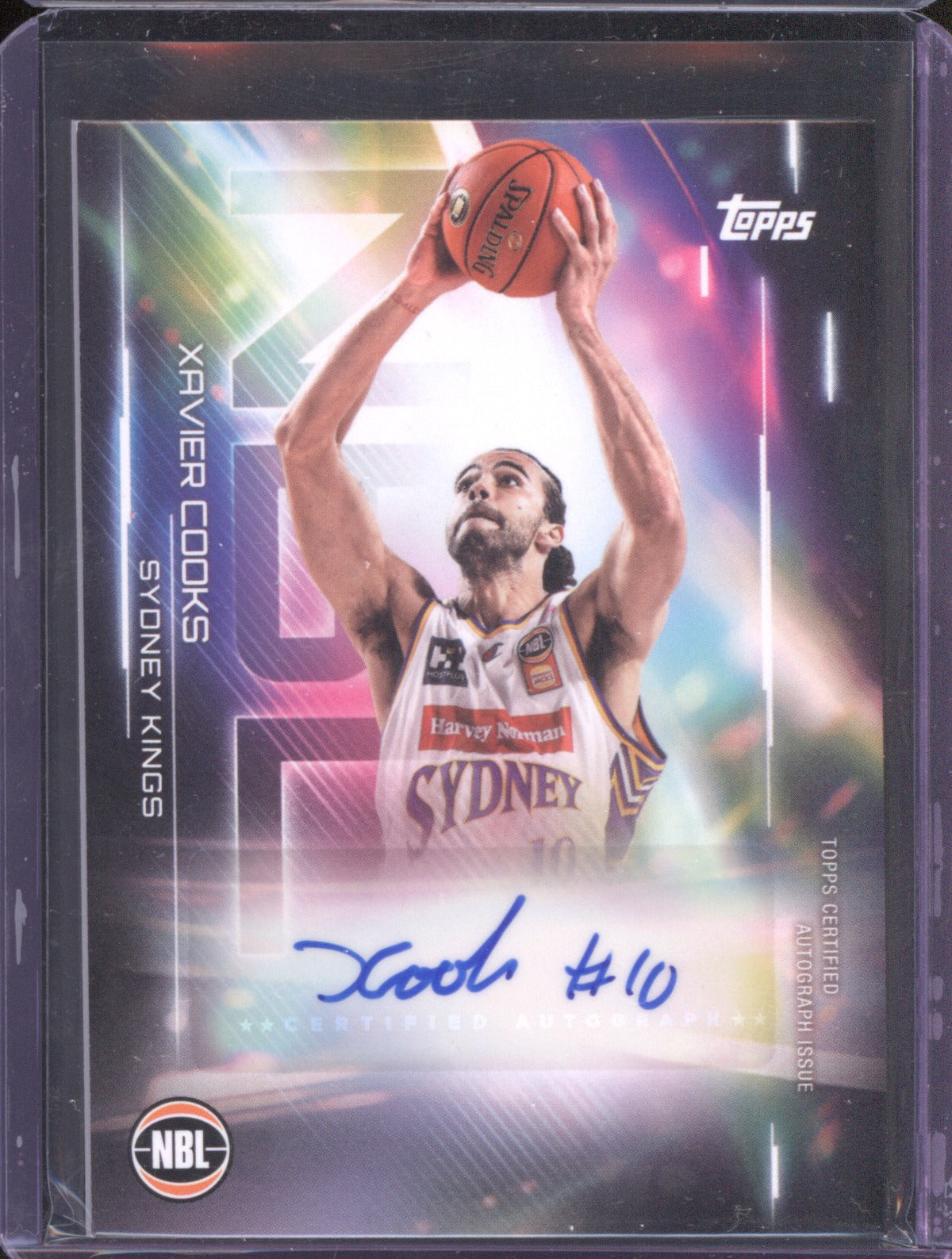 Xavier Cooks 2025-26 Topps NBL Basketball Auto NA-XC Sydney Kings