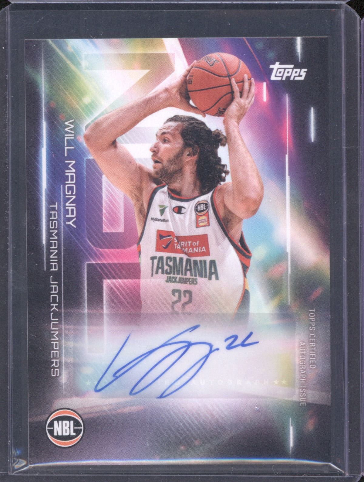 Will Magnay 2025-26 Topps NBL Basketball Auto NA-WM Tasmania JackJumpers