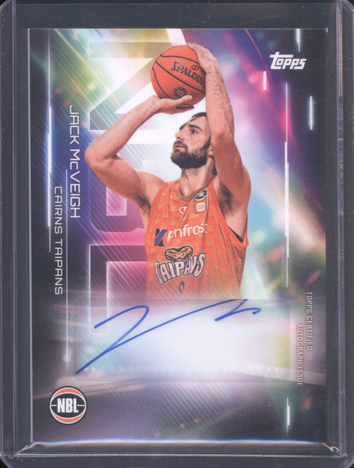Jack McVeigh 2025-26 Topps NBL Basketball Auto NA-JM Cairns Taipans