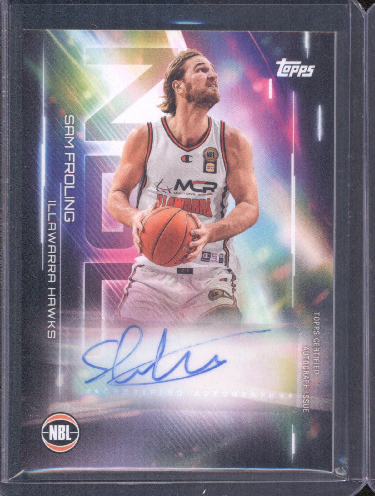 Sam Froling 2025-26 Topps NBL Basketball Auto NA-SF Illawarra Hawks