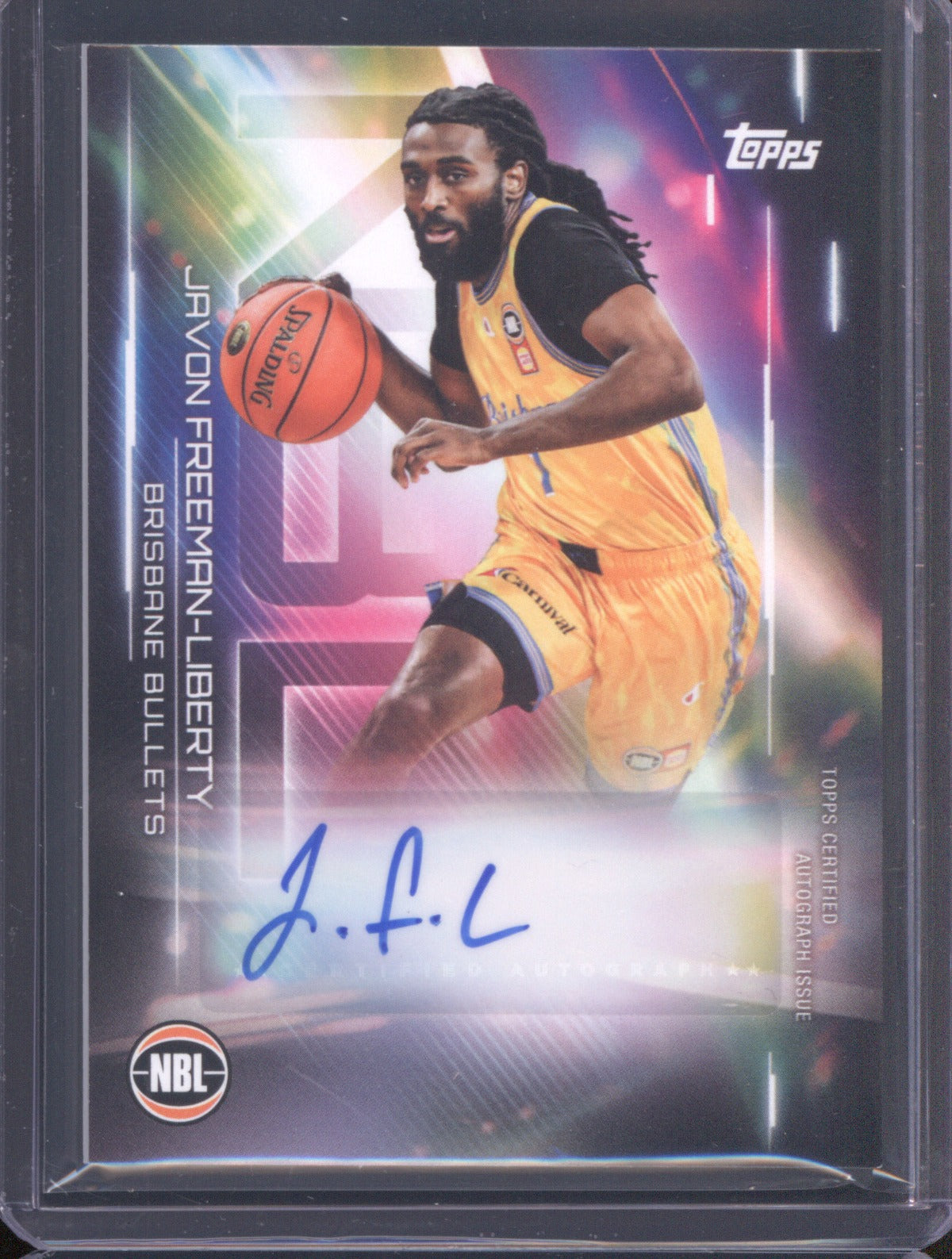 Javon Freeman-Liberty 2025-26 Topps NBL Basketball Auto NA-JFL Brisbane Bullets