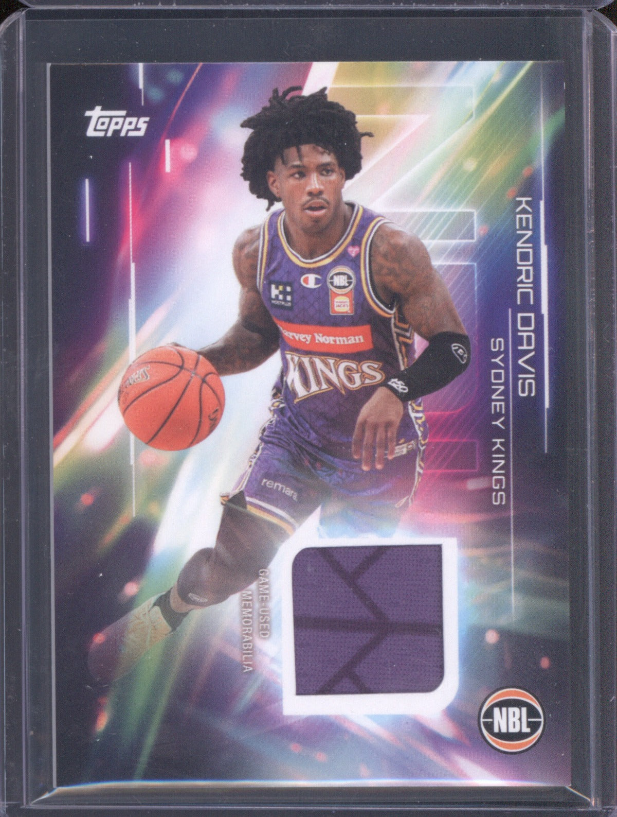 Kendric Davis 2025-26 Topps Basketball Relics NR-KDA Sydney Kings