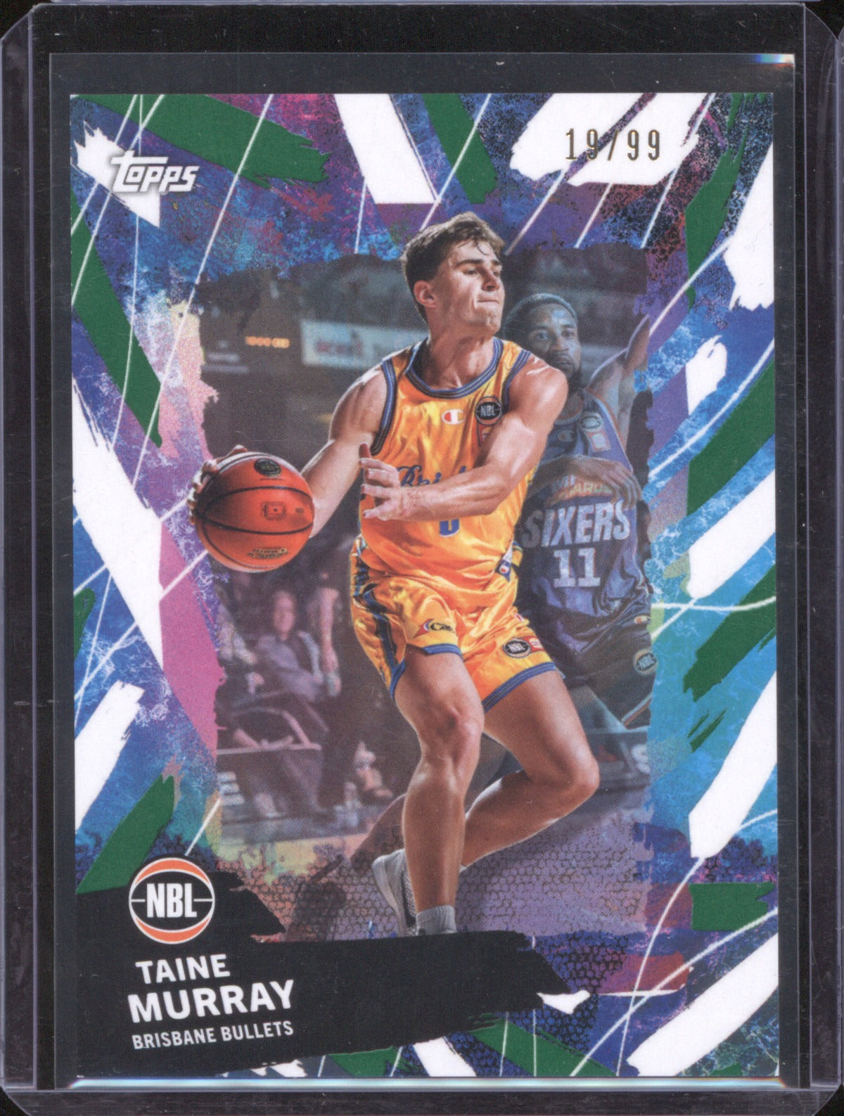 Taine Murray 2025-26 Topps Basketball Base Green 20 Brisbane Bullets /99