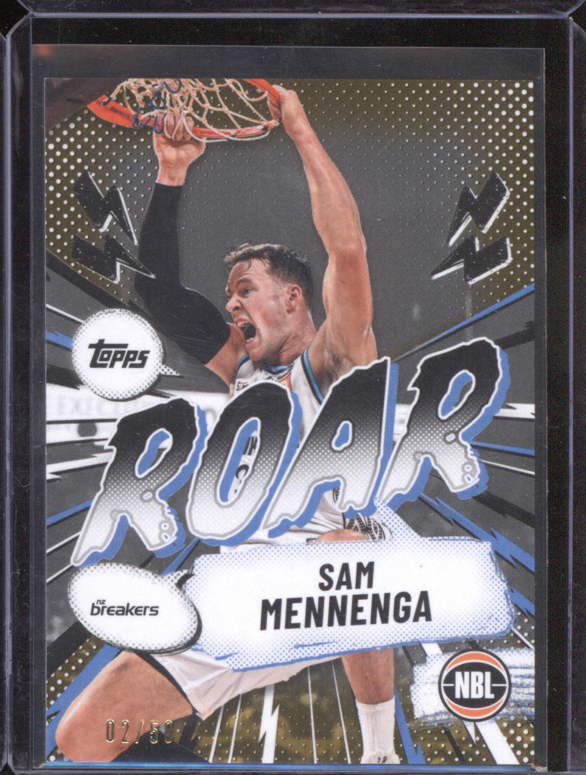 Sam Mennenga 2025-26 Topps NBL Basketball Roar Gold R-9 NZ Breakers /50