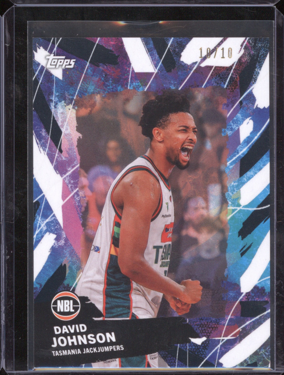 David Johnson 2025-26 Topps NBL Basketball Base Black 96 Tasmania /10