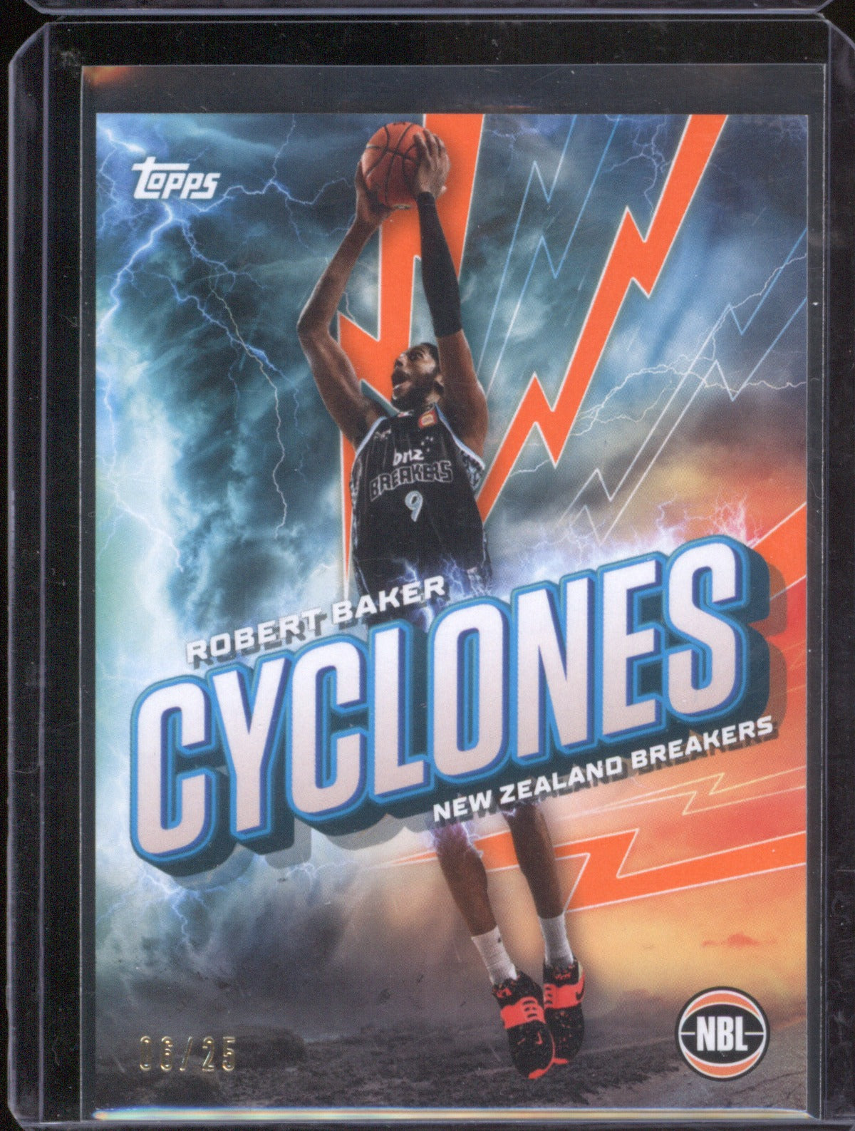 Robert Baker 2025-26 Topps NBL Basketball Cyclones Orange C-16 NZ Breakers /25