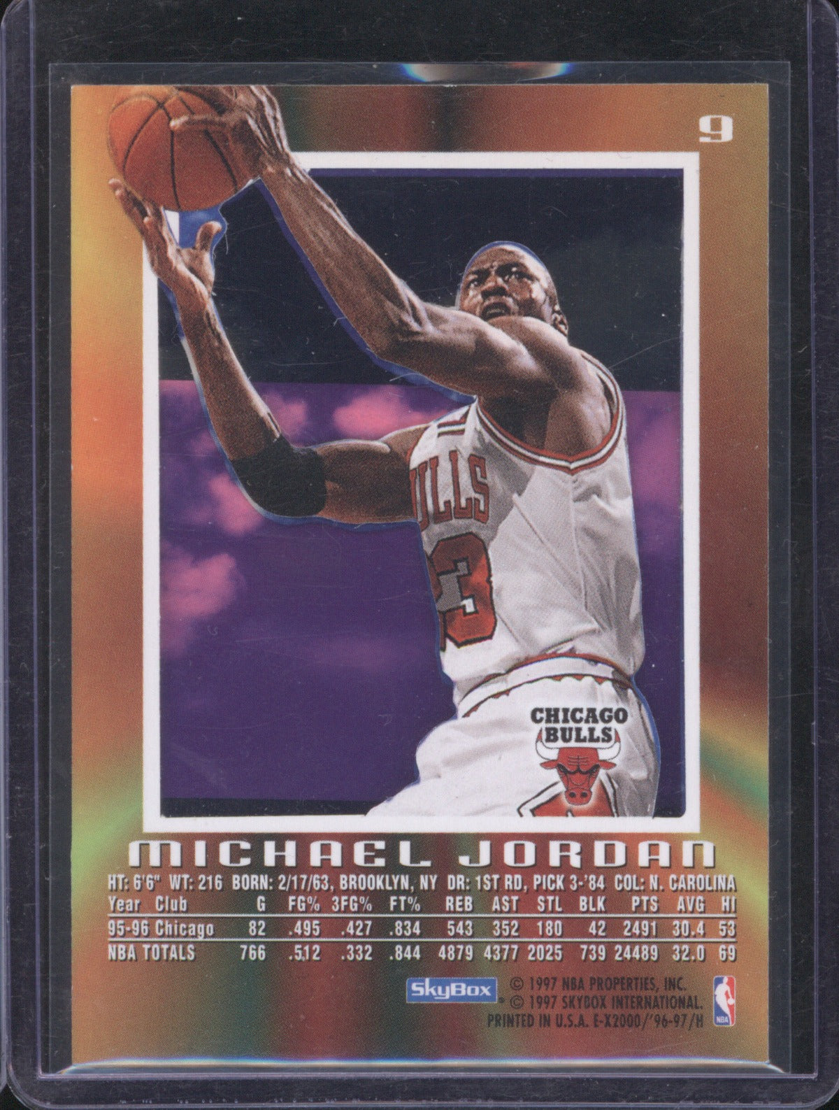 1996 Skybox E-X2000 Michael Jordan 9