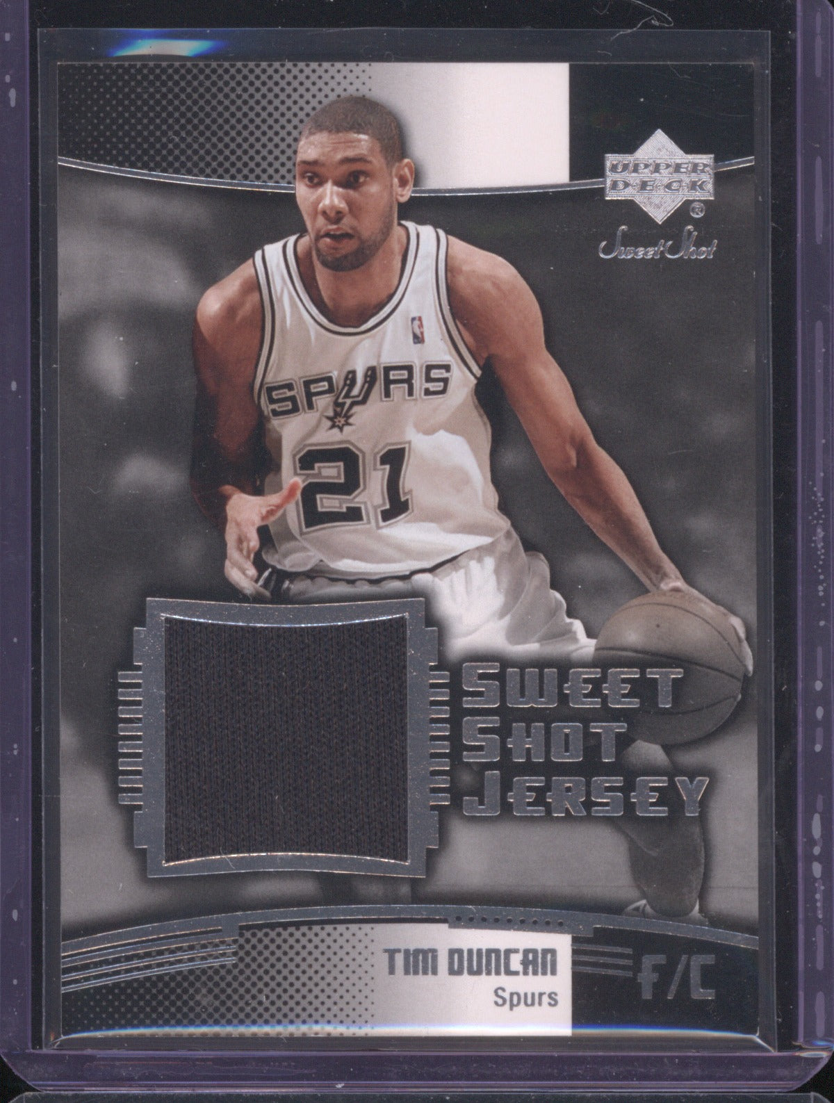 Tim Duncan 2004 Upper Deck Sweet Shot Jerseys Game Used